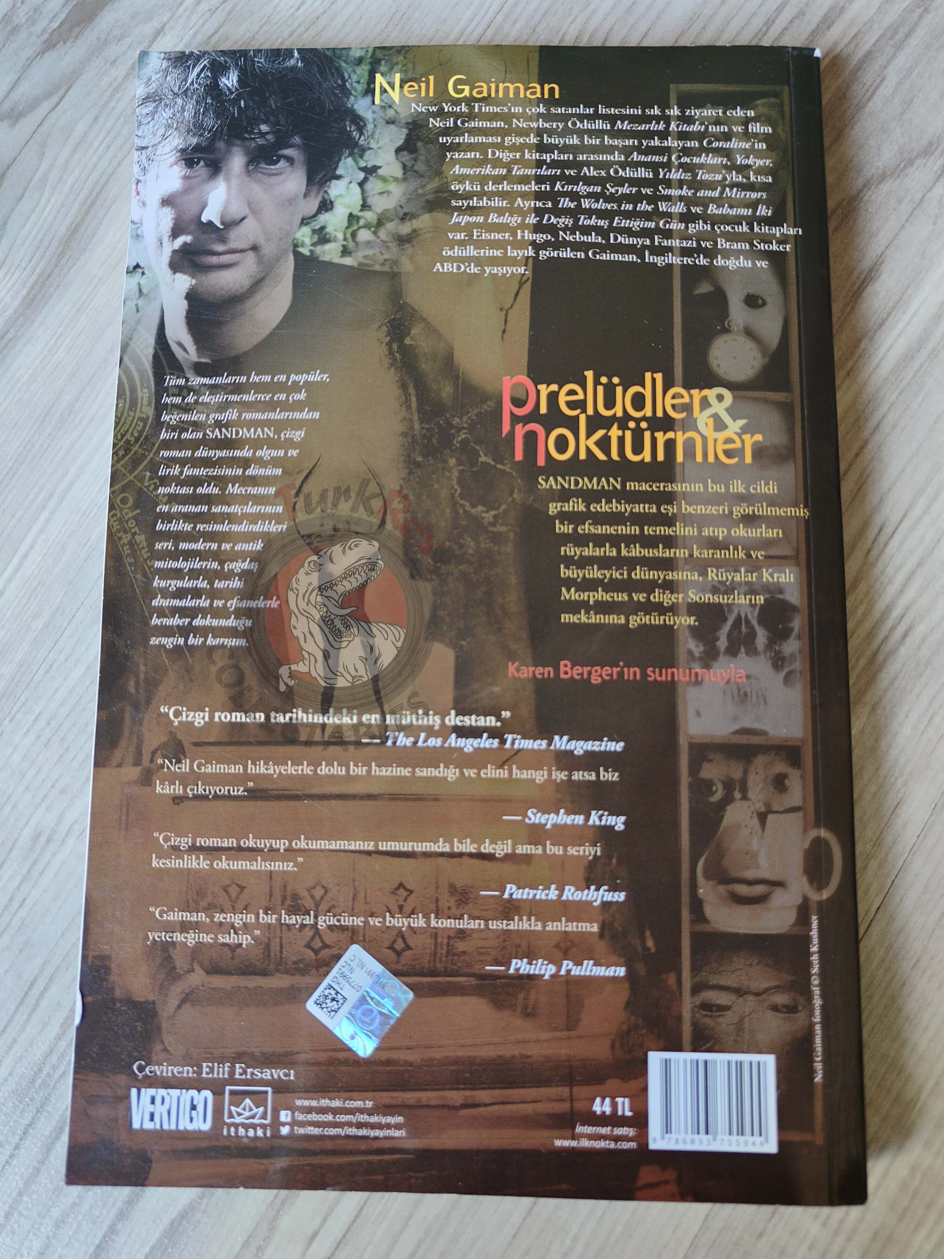 The Sandman Vol #1: Preludes & Nocturnes Turkish Comic Turkey