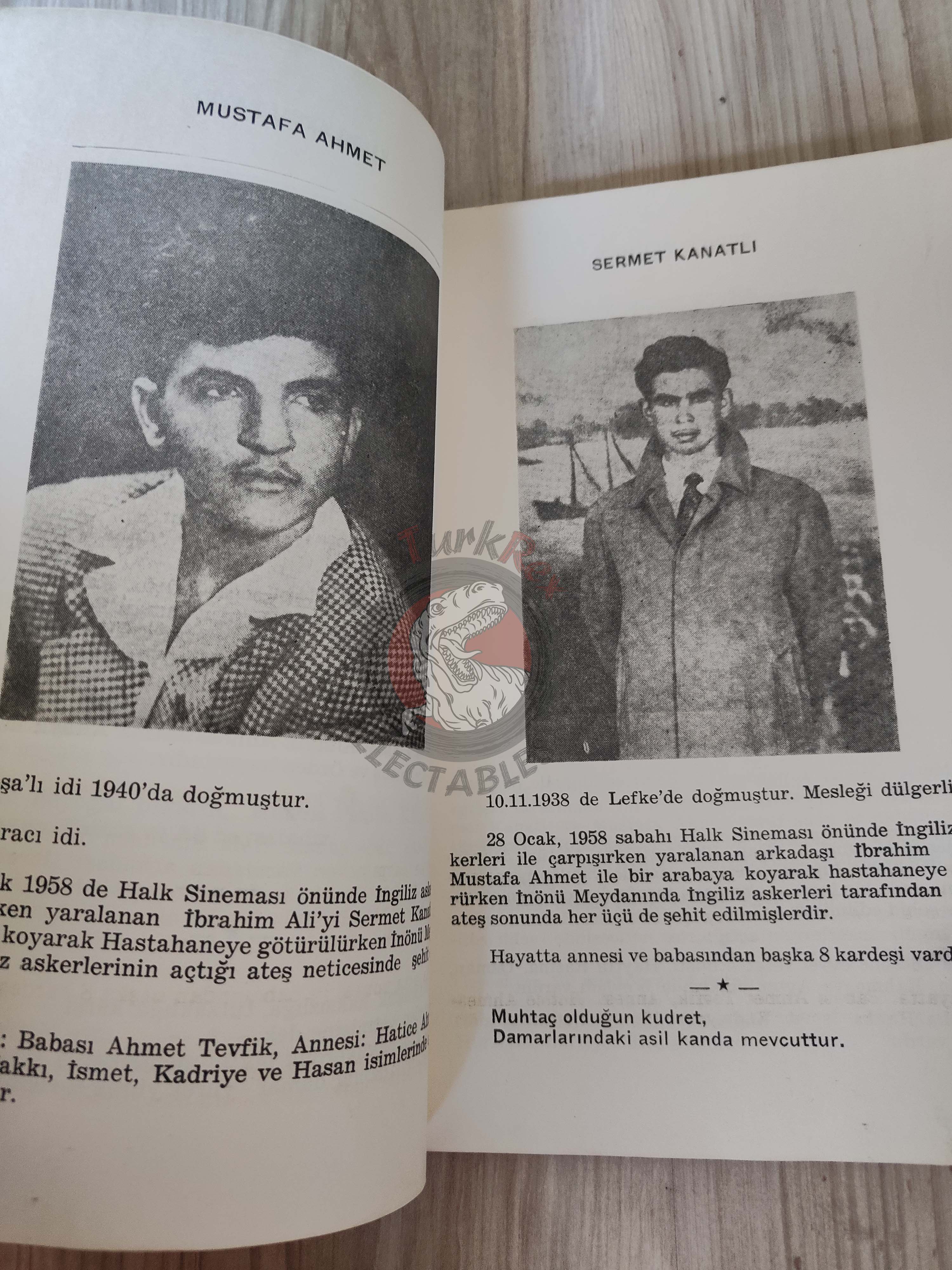Cyprus Martyrs' Album 1963 1st Turkish Book Turkey Cypriot Killed