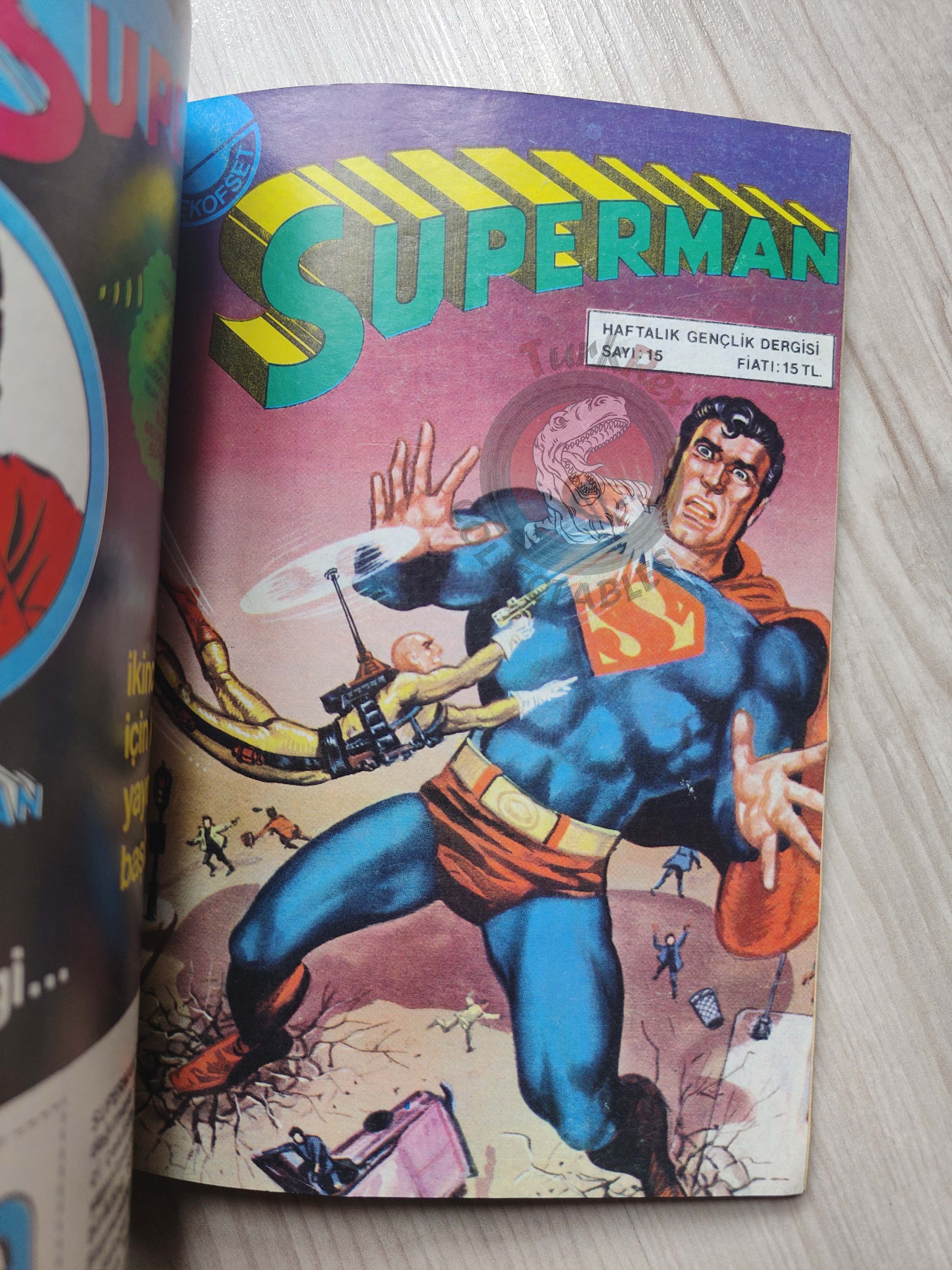 Superman Vol #5 1980s Turkish Comic Turkey #304 #305 #306