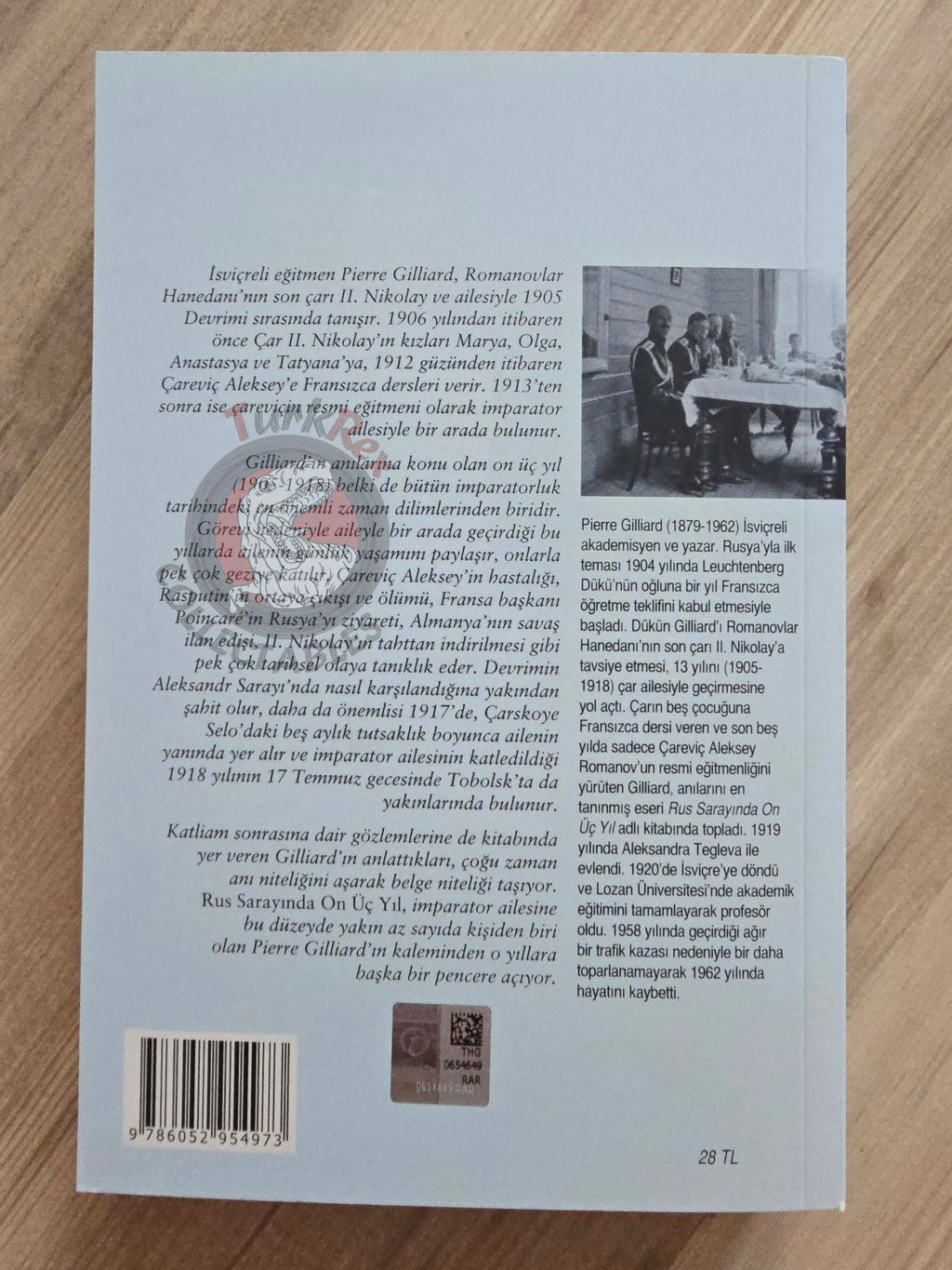 Pierre Gilliard – Thirteen Years at the Russian Court 2020 Turkish Book Turkey
