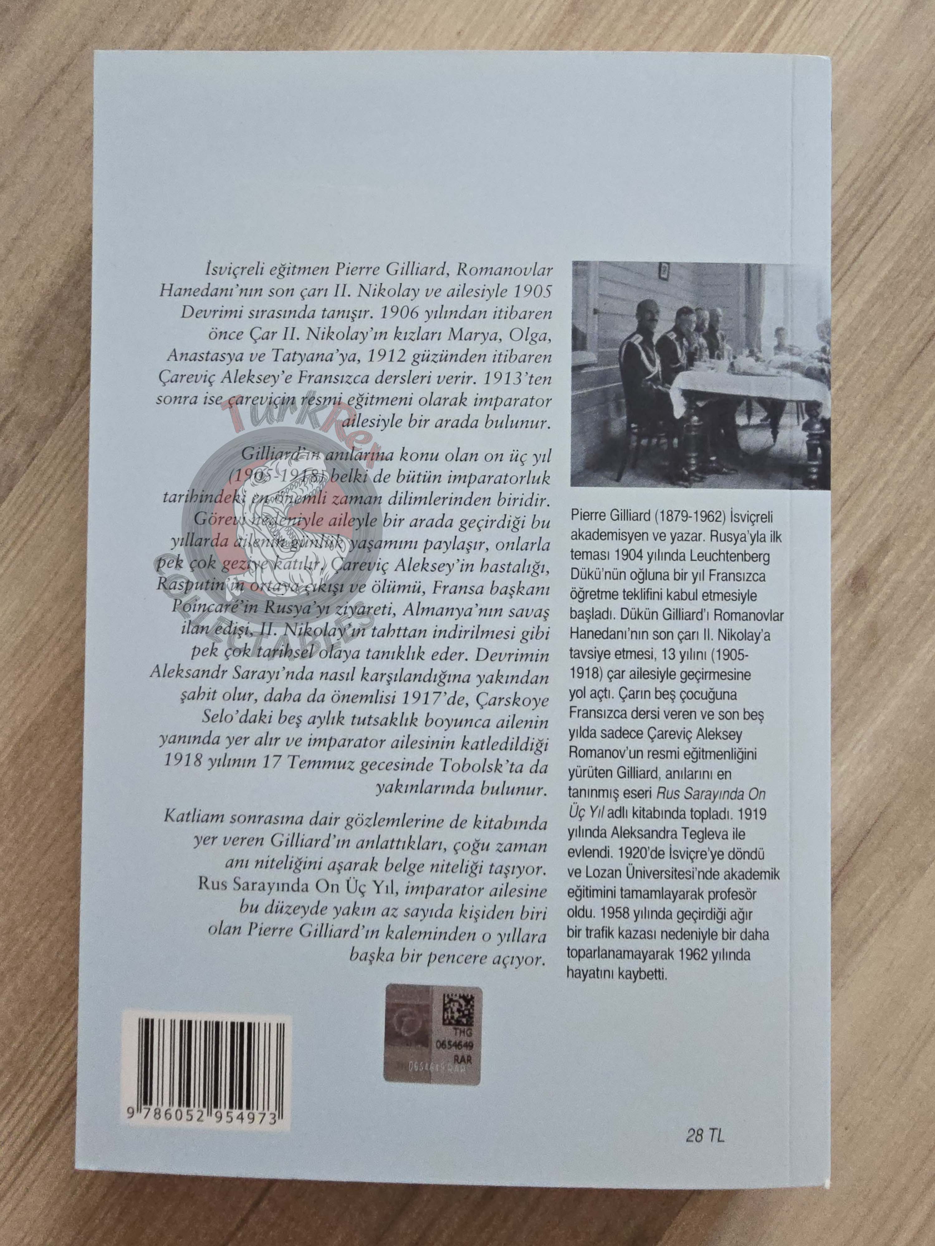 Pierre Gilliard – Thirteen Years at the Russian Court 2020 Turkish Book Turkey