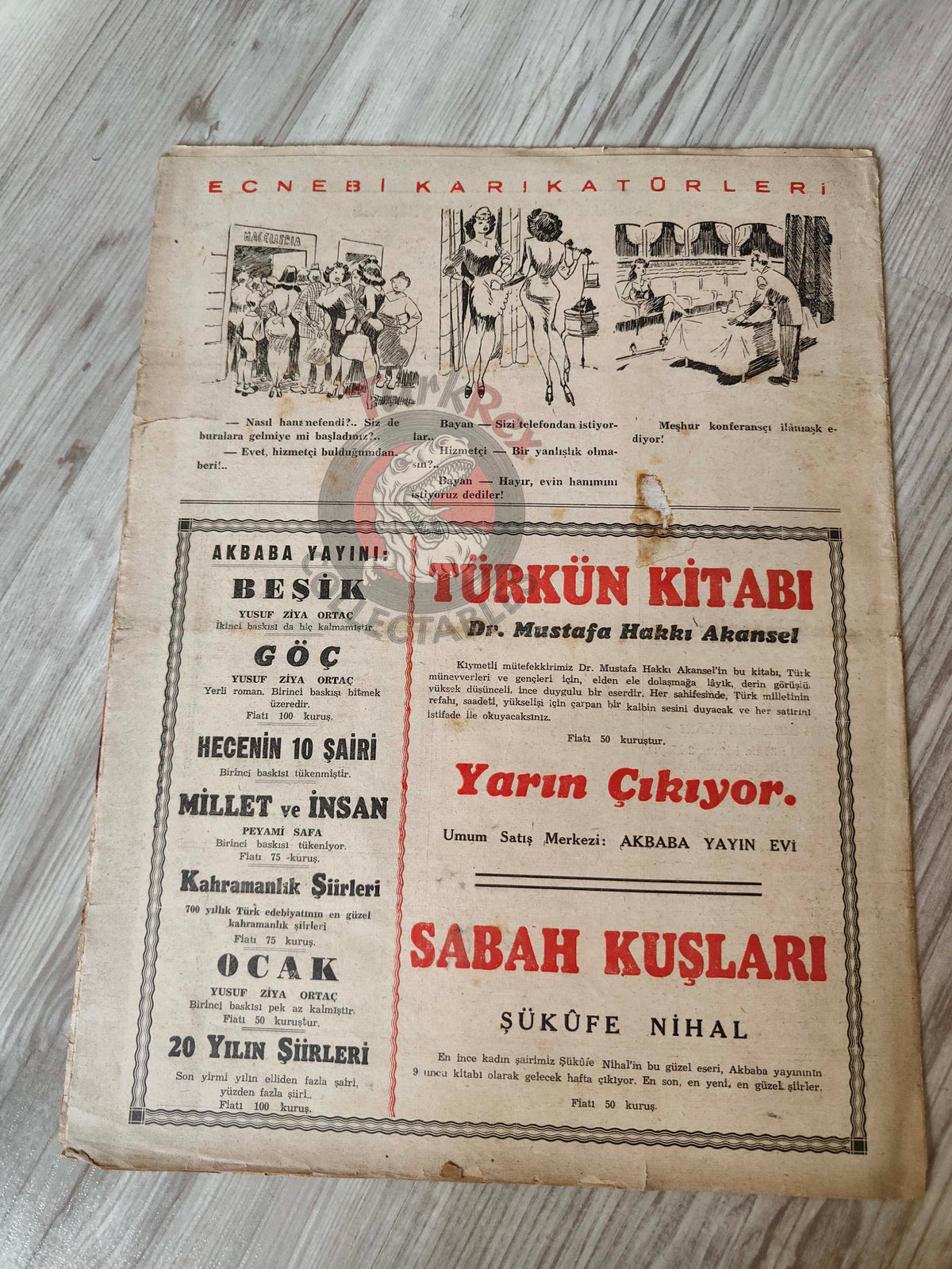 Akbaba 1943 Humor Magazine Turkish Turkey Germany Russia WW2 era Japan Bulgaria