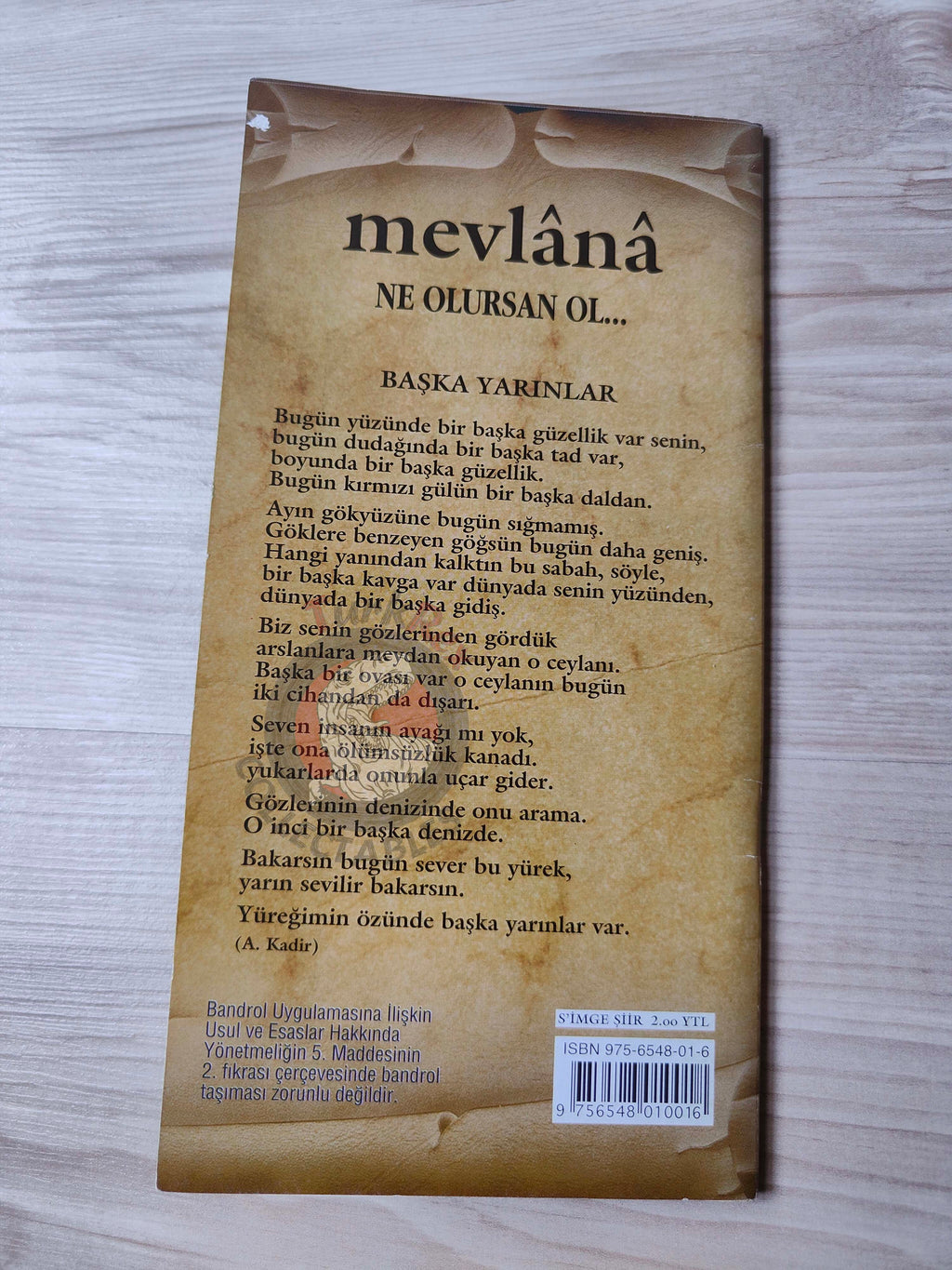 Mevlana Rumi – Selected Poems Turkish Book Turkey