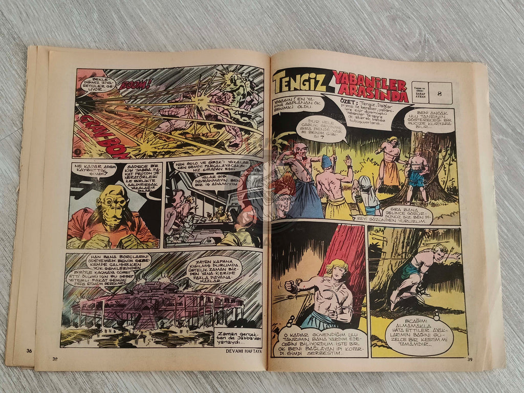 Tercüman Çocuk #38 1982 Turkish Comic Turkey Superman Star Wars #27 #28 The Flintstones Thorgal Larry Yuma