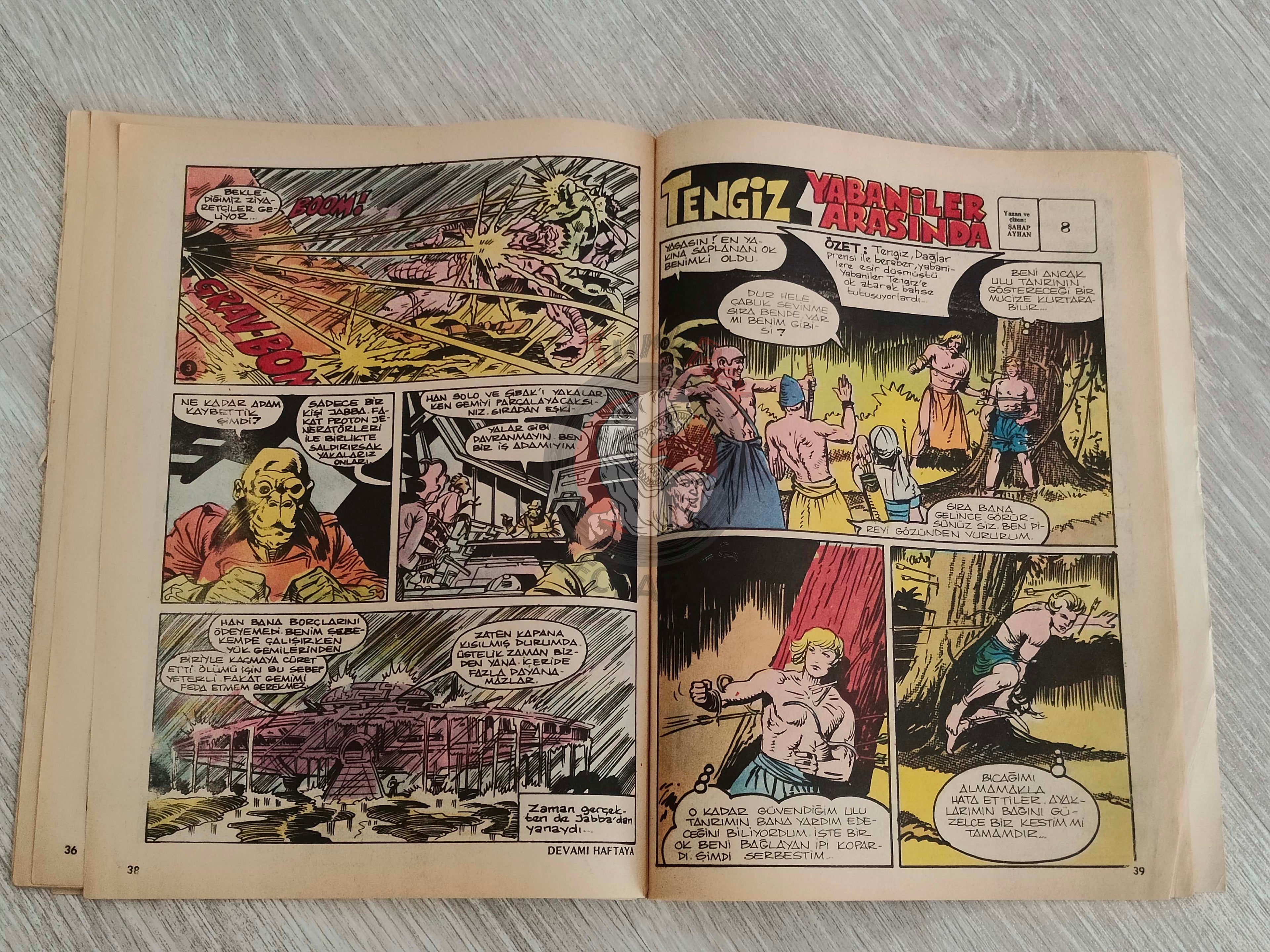 Tercüman Çocuk #38 1982 Turkish Comic Turkey Superman Star Wars #27 #28 The Flintstones Thorgal Larry Yuma
