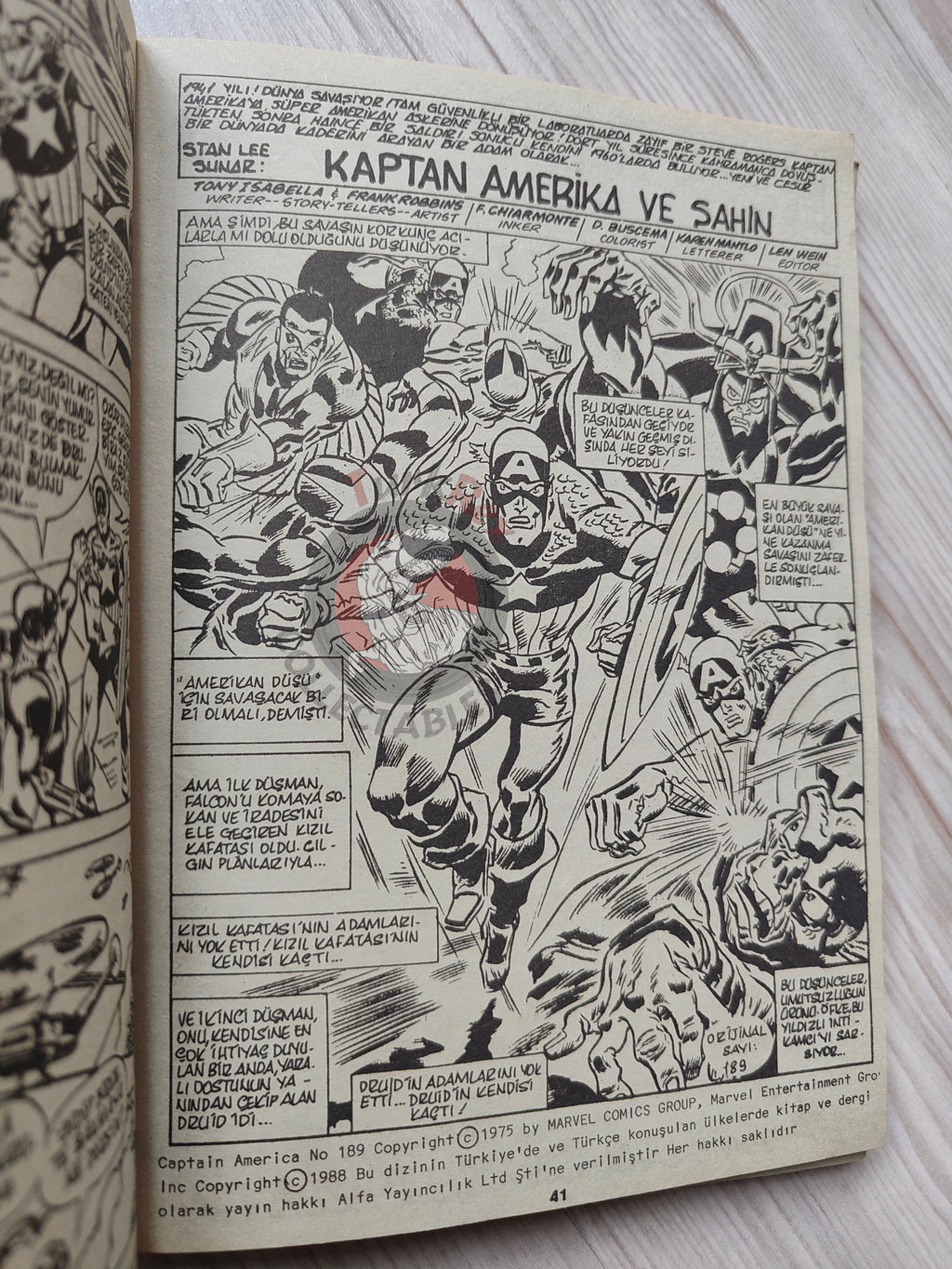 Captain America – Volume 5 1989 Turkish Comic Turkey