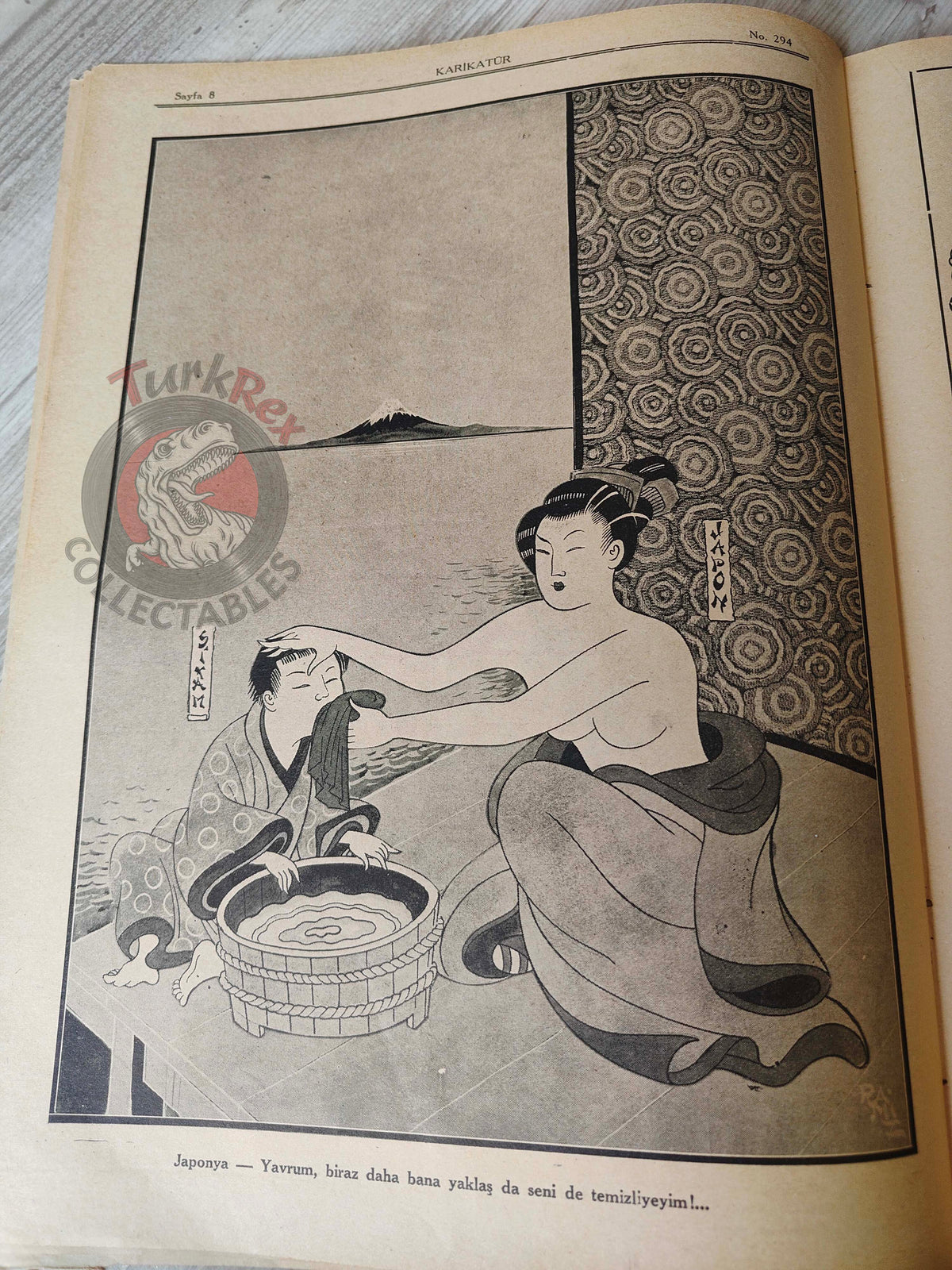 Karikatür 1941 Humor Magazine Turkish Turkey India British WW2 era War Portraits Japan Germany