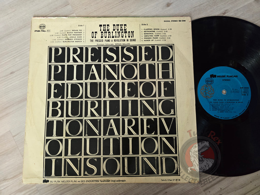 The Duke Of Burlington – The Pressed Piano: A Revolution In Sound  Turkish Pressing Vinyl Turkey Edition