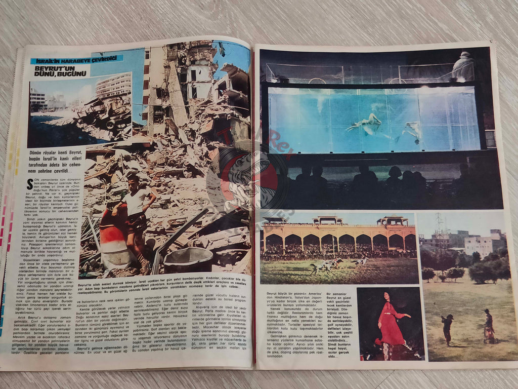 Hayat 1982 Death Trap in Beirut Turkish Mag Turkey King Fahd bin Abdulaziz Saudi Arabia Iran Iraq War Israel