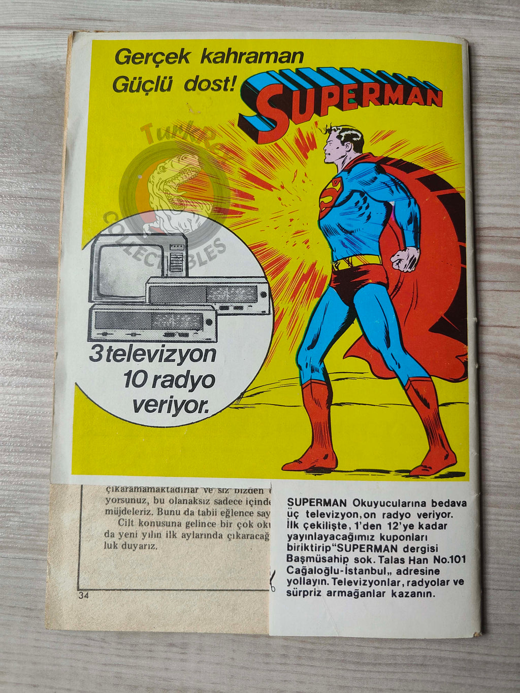 Superman #9 1980 Turkish Comic Turkey #332 Supergirl Family #192 Fuss Pot Norman Mansbridge
