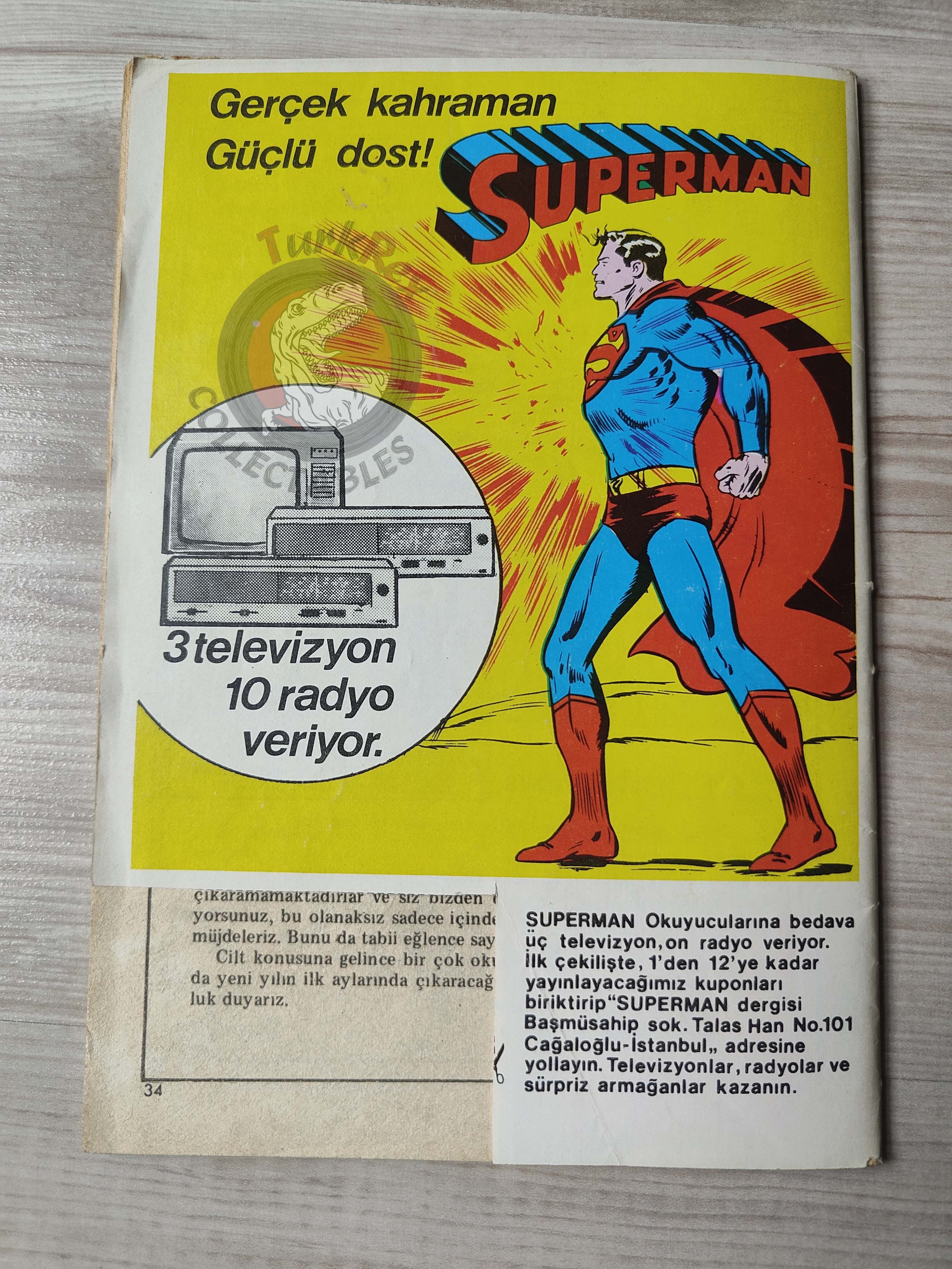 Superman #9 1980 Turkish Comic Turkey #332 Supergirl Family #192 Fuss Pot Norman Mansbridge