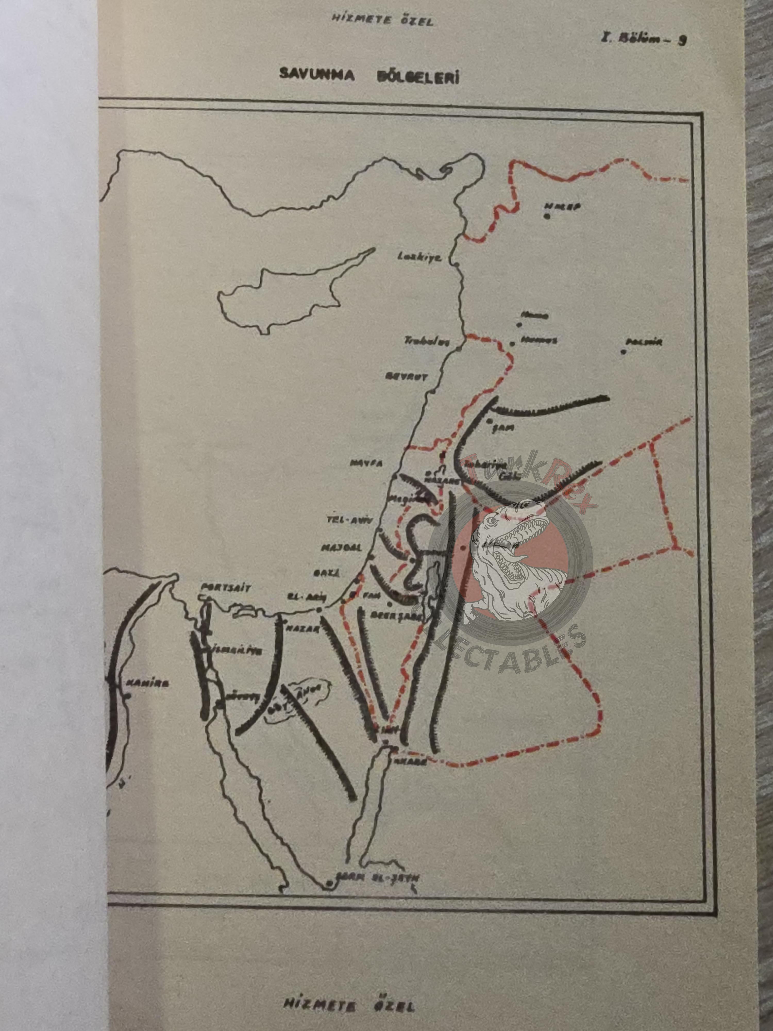 Arab Israeli Conflict Wars 1968 Turkish Book Turkey with Maps Military Israel Middle East