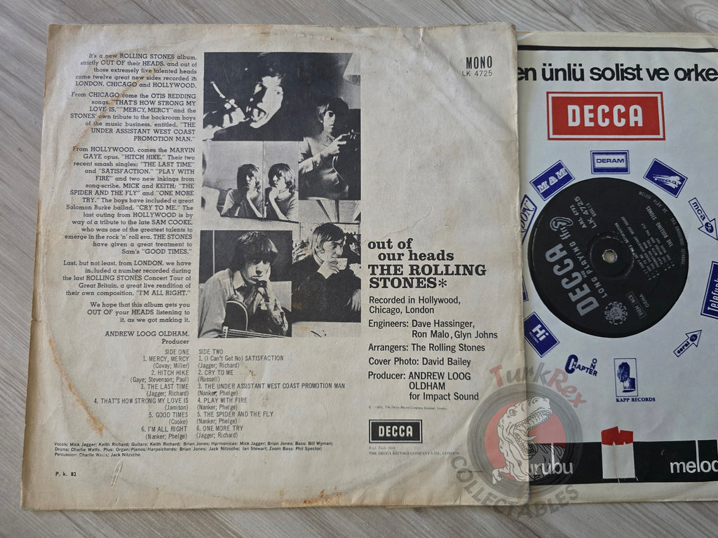 The Rolling Stones – Out Of Our Heads Turkish Pressing Vinyl Turkey Edition