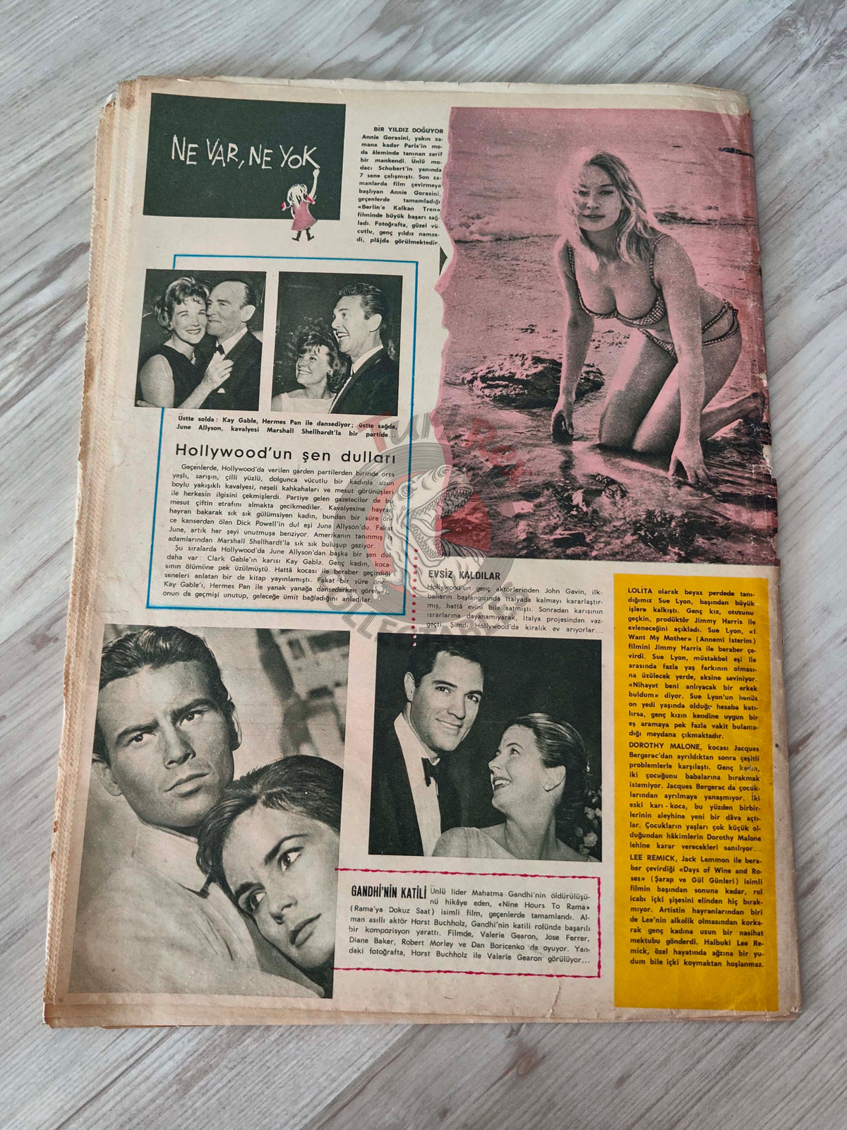 Ses 1963 Brigitte Bardot Turkish Mag Turkey Robert Mitchum Claudia Cardinale Joan Collins