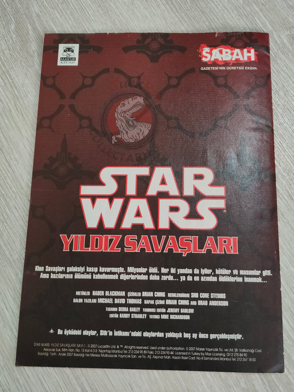 Star Wars: Obsession #1 2007 Turkish Comic Turkey Newspaper Giveaway