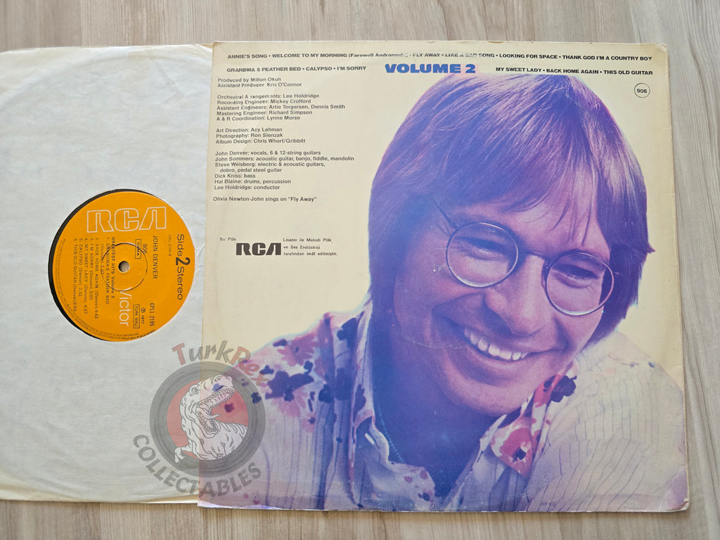 John Denver – John Denver's Greatest Hits, Volume 2 Turkish Pressing Vinyl Turkey Edition