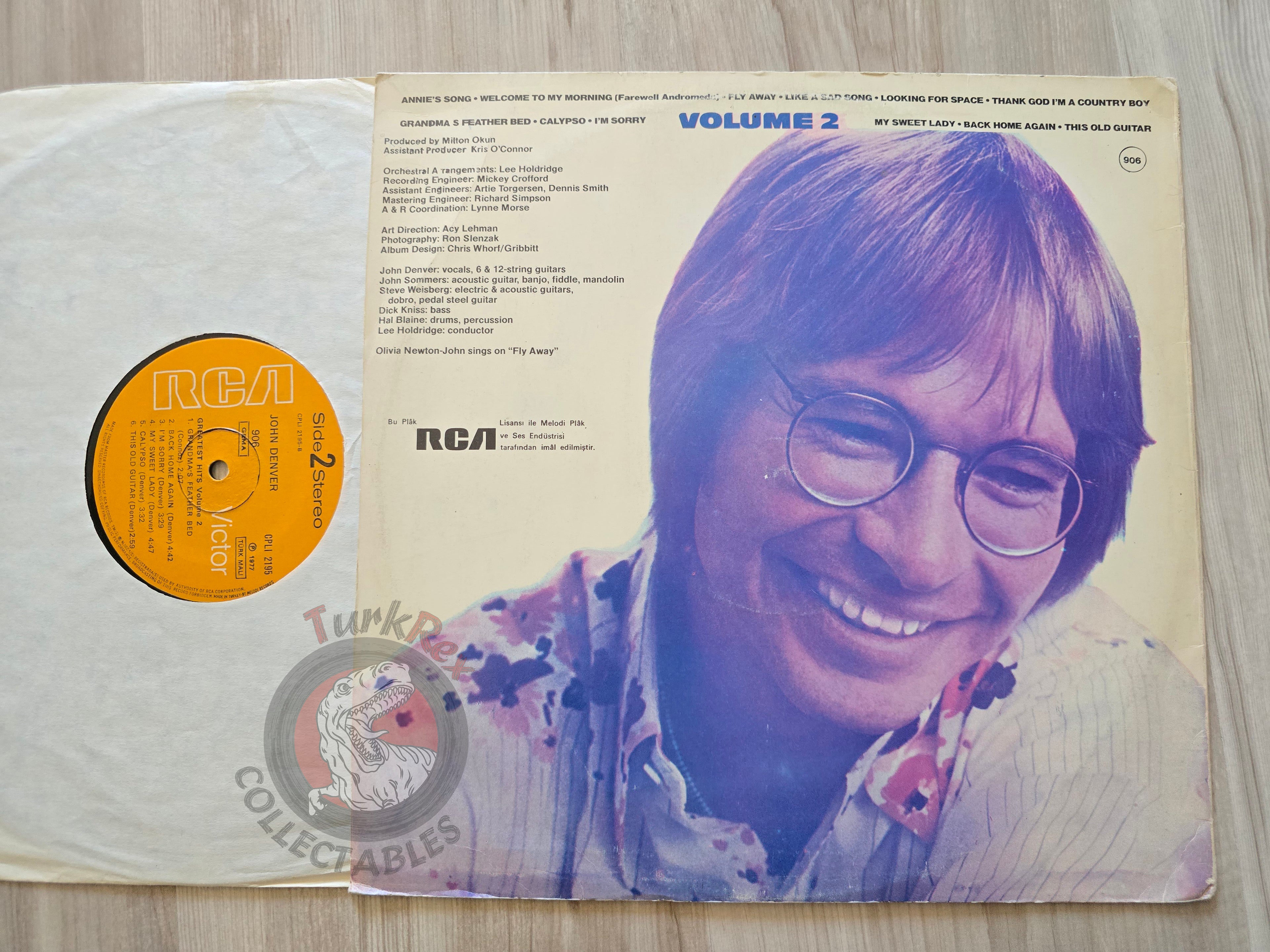 John Denver – John Denver's Greatest Hits, Volume 2 Turkish Pressing Vinyl Turkey Edition