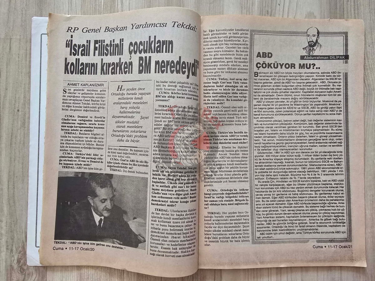 Cuma 1991 Saddam Hussein Gulf War Turkish Magazine Turkey Middle East Israel Palestine