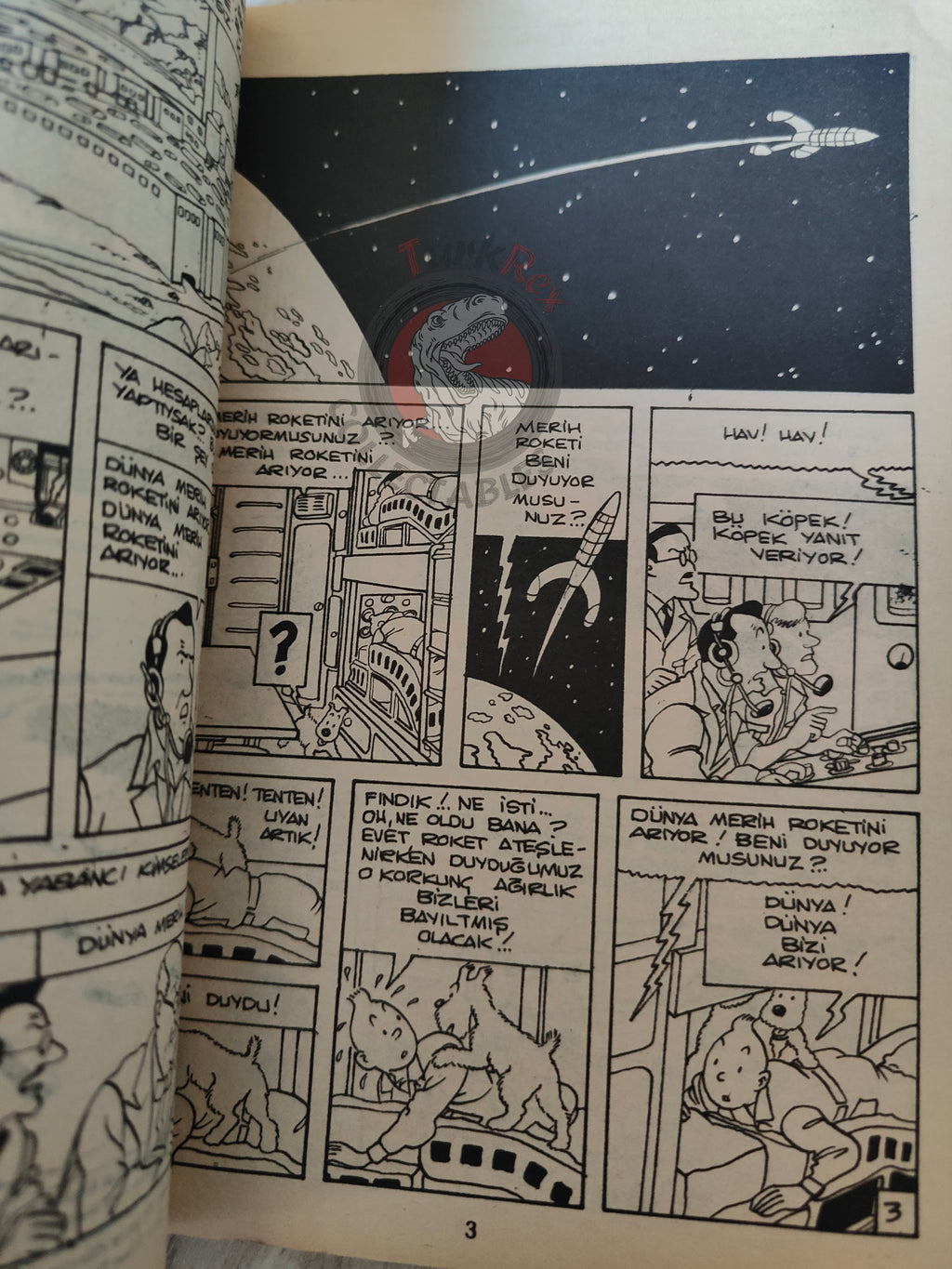 Tintin – Explorers on the Moon mid 1980s Turkish Edition Comic Turkey 2