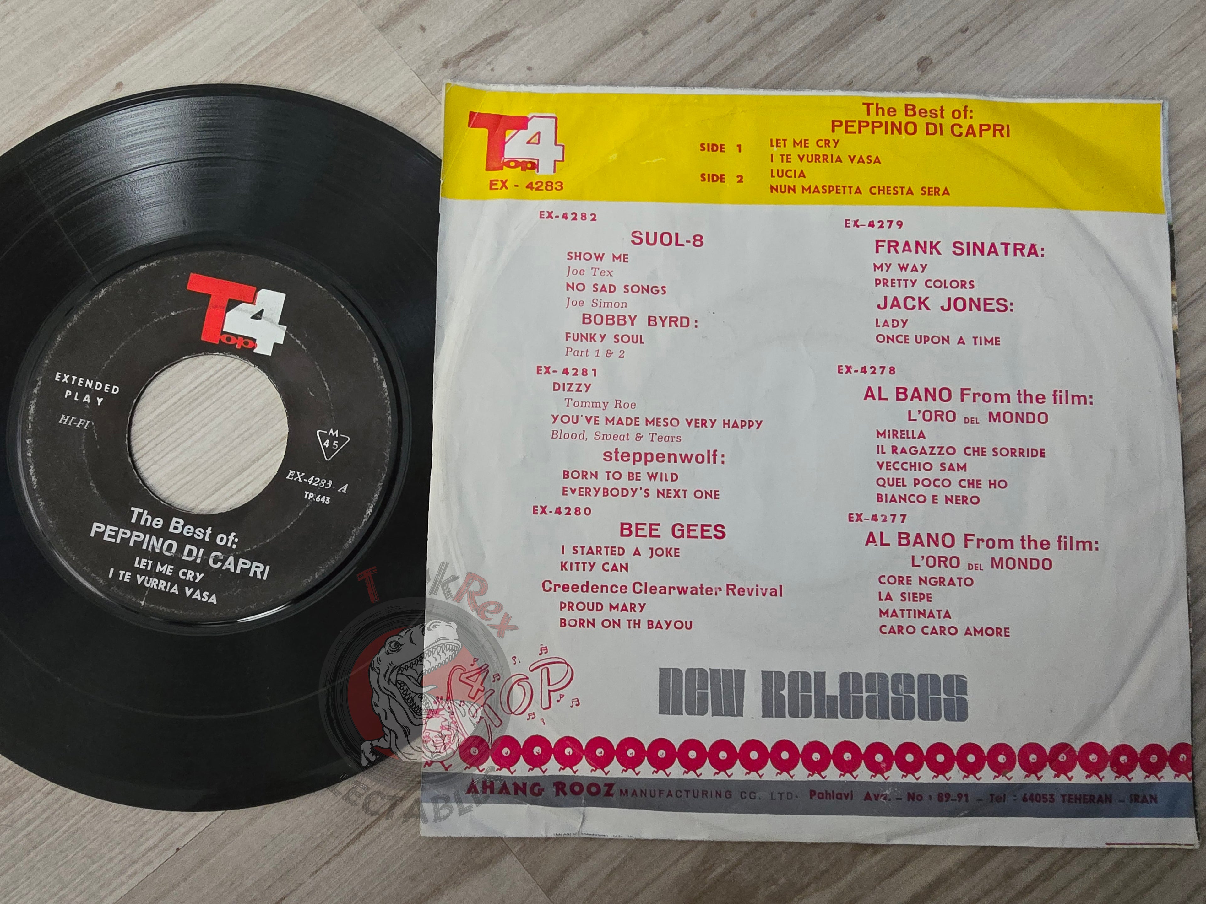 Peppino Di Capri – The Best Of / Let Me Cry 7" Iran Pressing Vinyl Iranian Edition