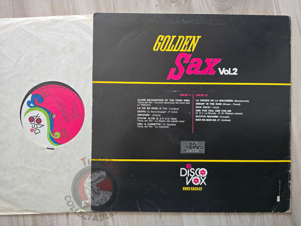 Various – Golden Sax Vol.2 Turkish Pressing Vinyl Turkey Edition
