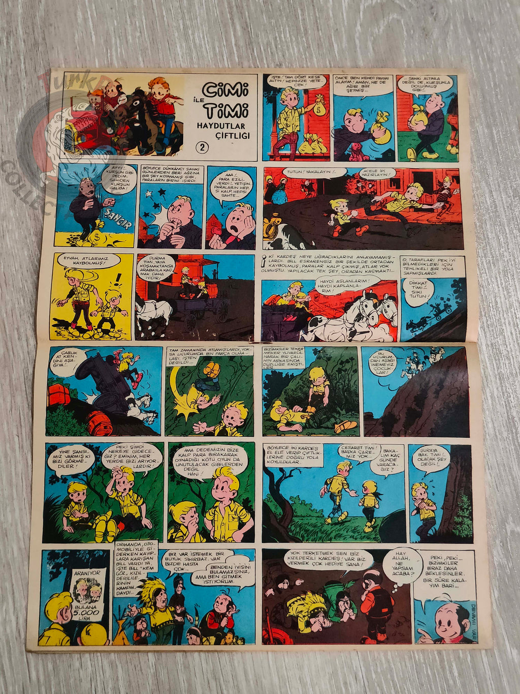 Doğan Kardeş 1971 Magazine #9 Turkish Comic Turkey Suske en Wiske Pantera Negra Tarzan