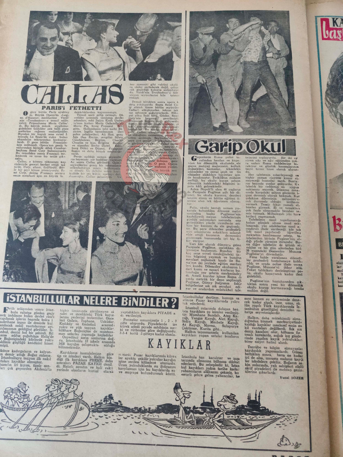 Pazar 1959 Sophia Loren Turkish Mag Comic Turkey Superman Wayne Boring Stan Drake Maria Callas