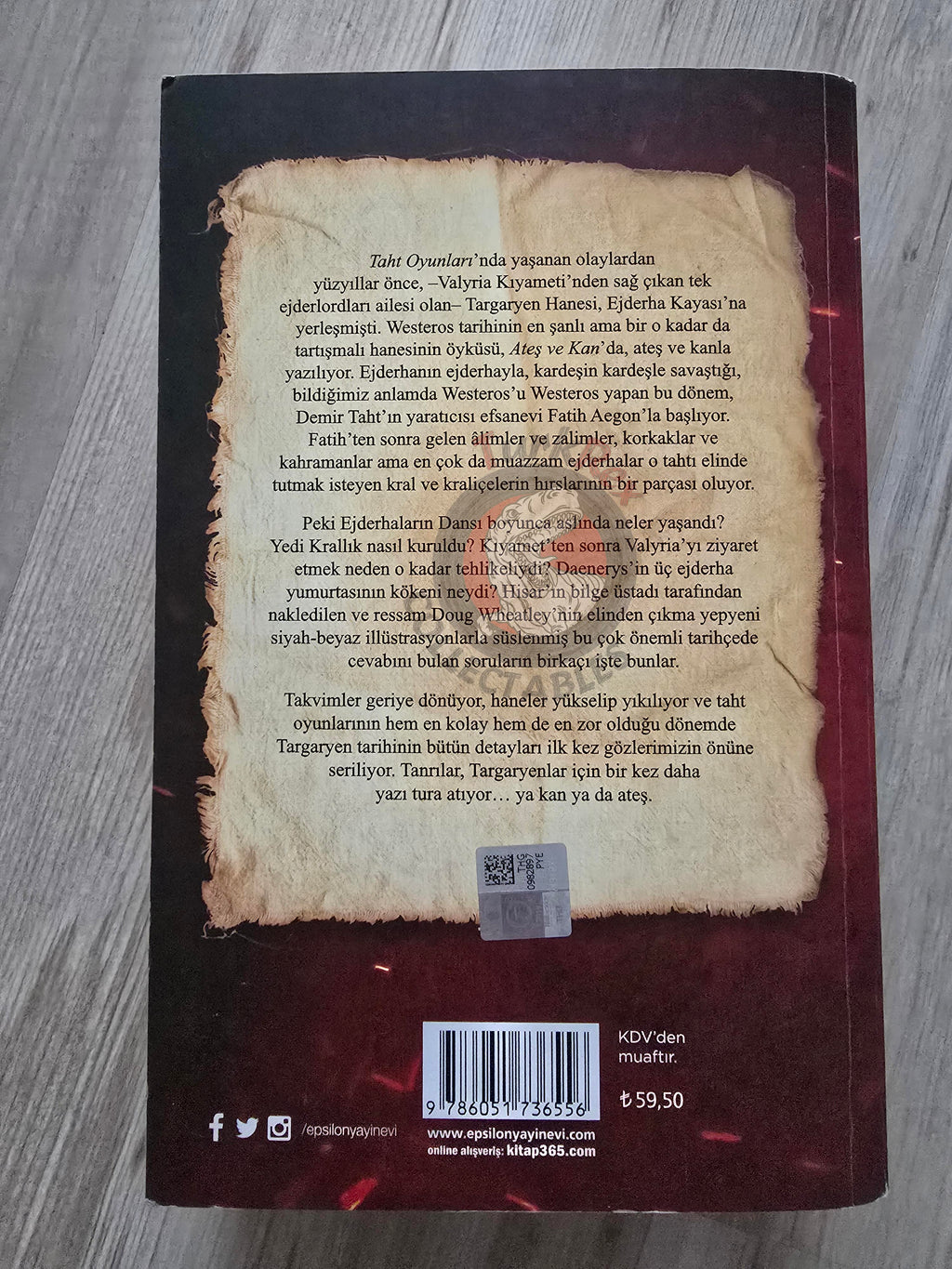 George R. R. Martin – Fire and Blood 2019 1st Turkish Book Turkey