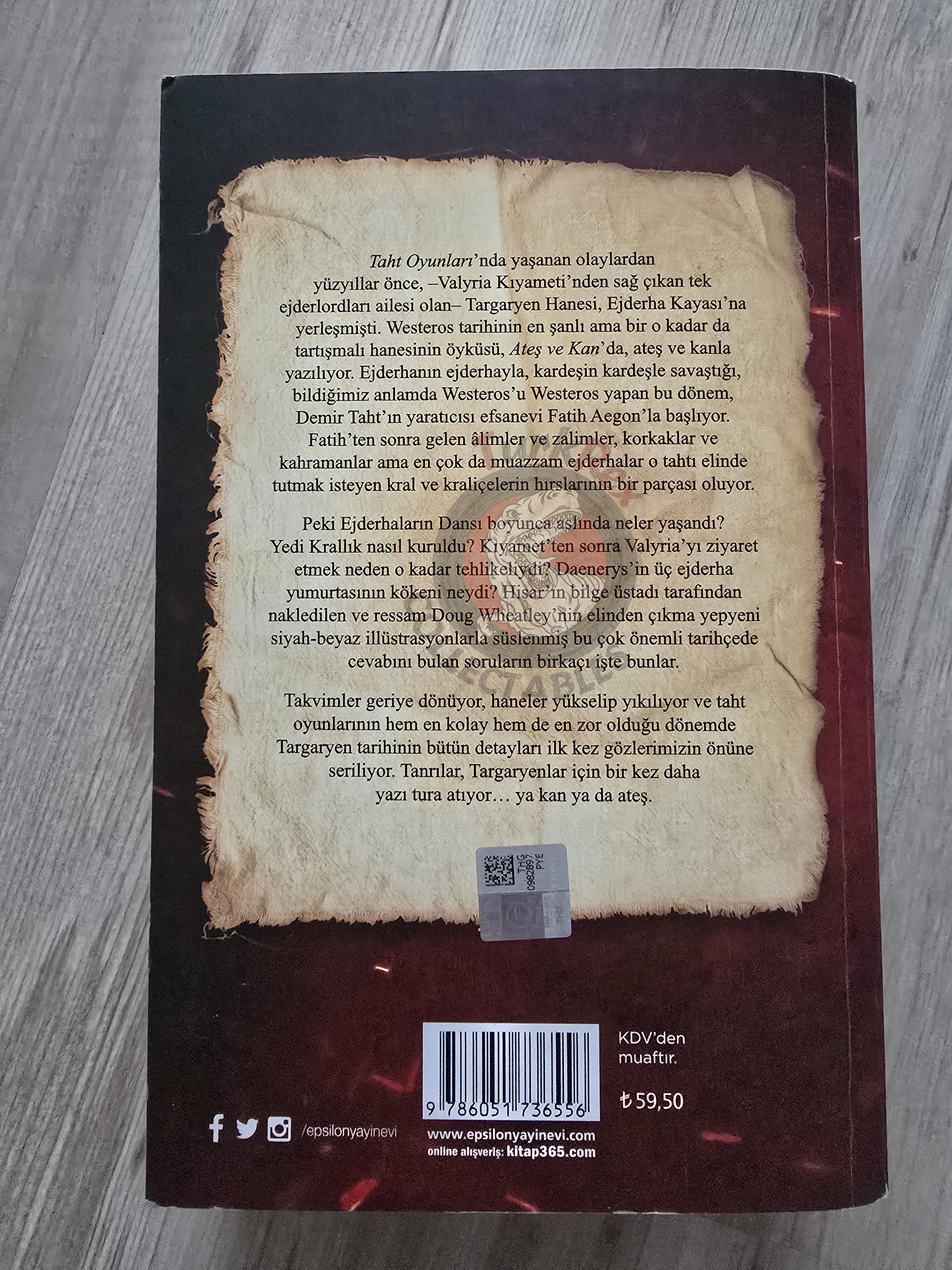 George R. R. Martin – Fire and Blood 2019 1st Turkish Book Turkey
