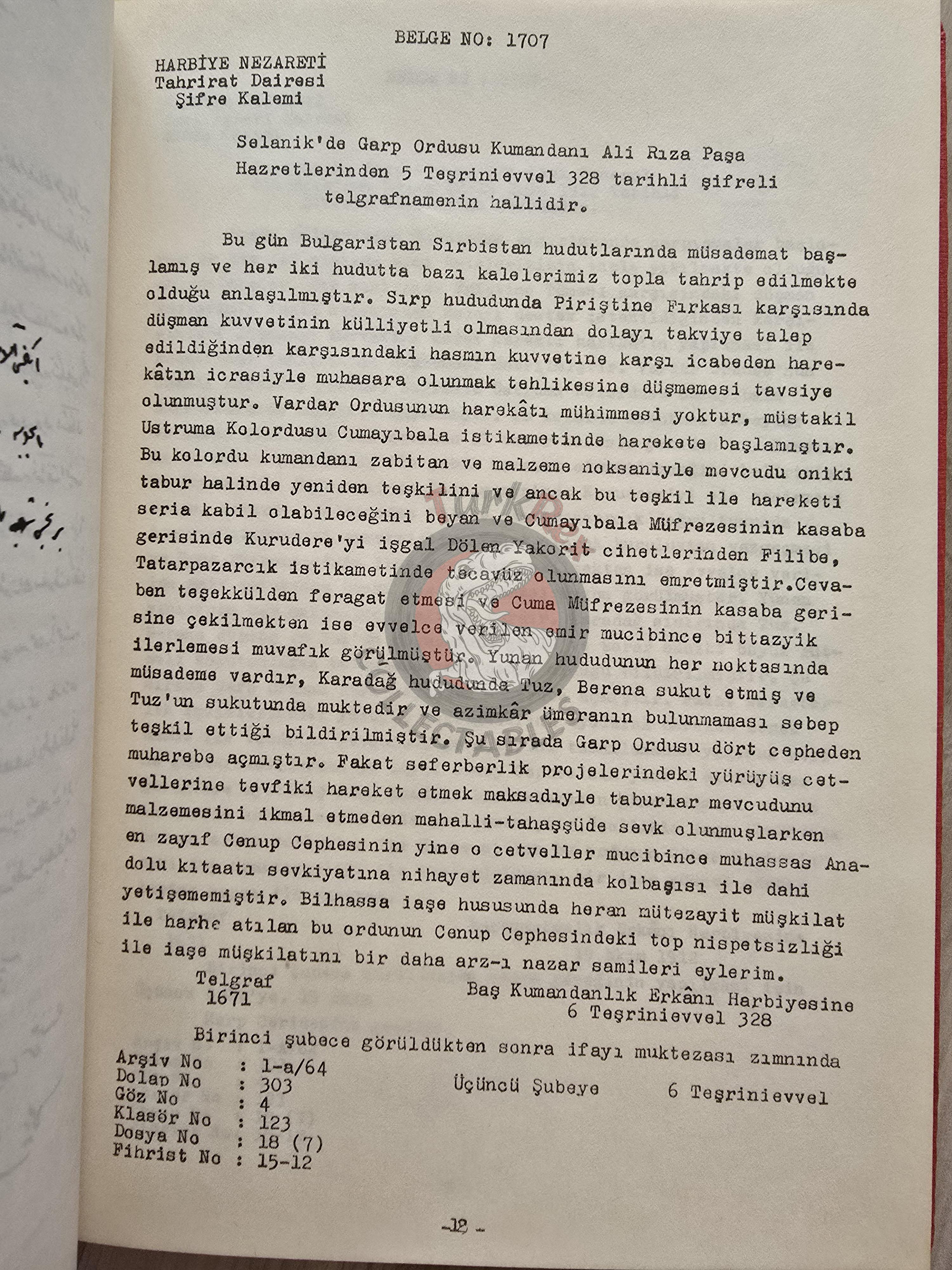 Military History Documents Journal 1980 Turkish Book Turkey Balkan Wars Ottoman Military