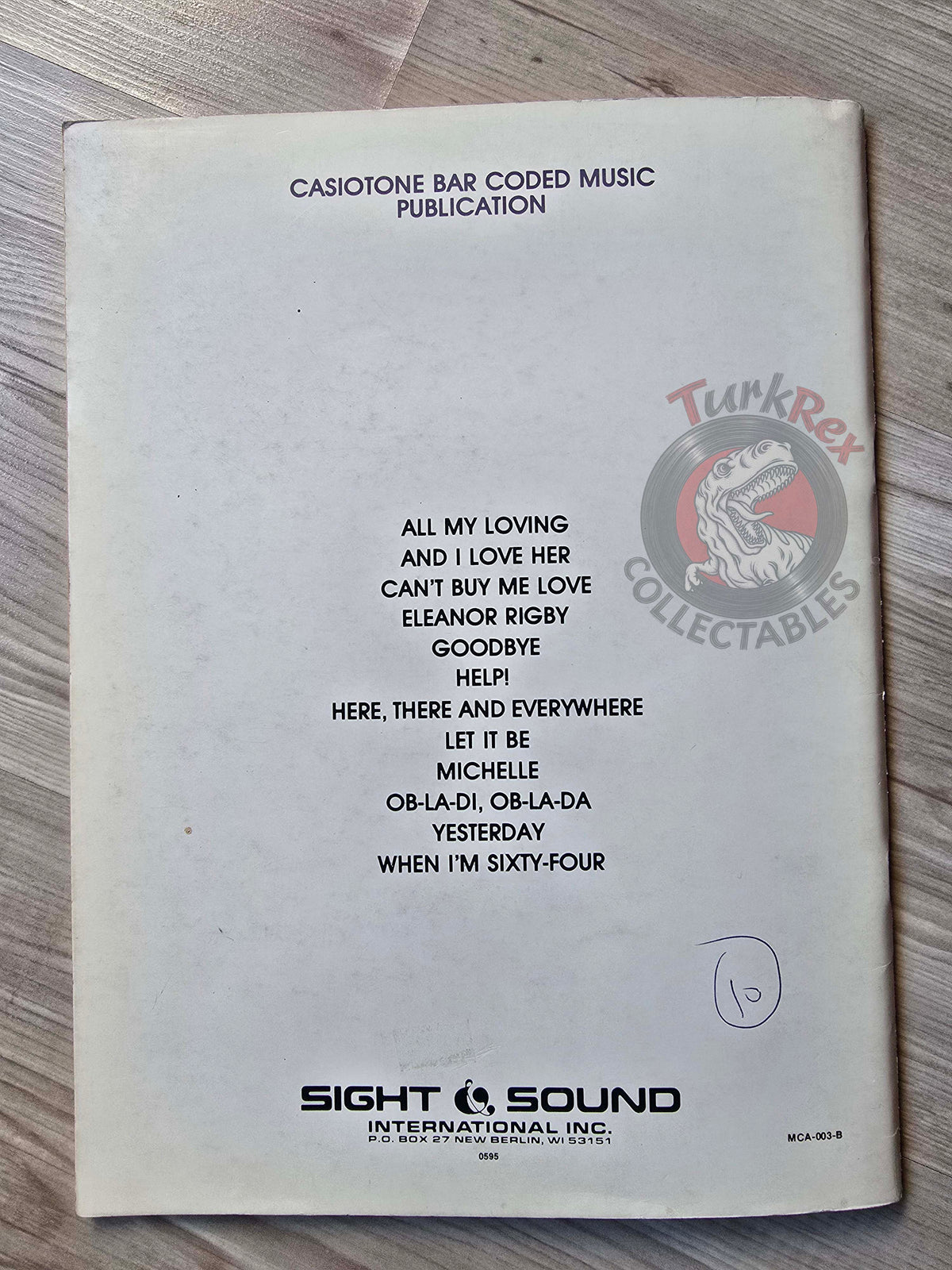 The Beatles – Casiotone Bar Coded Music Publication Musical Notes Sheet 1982