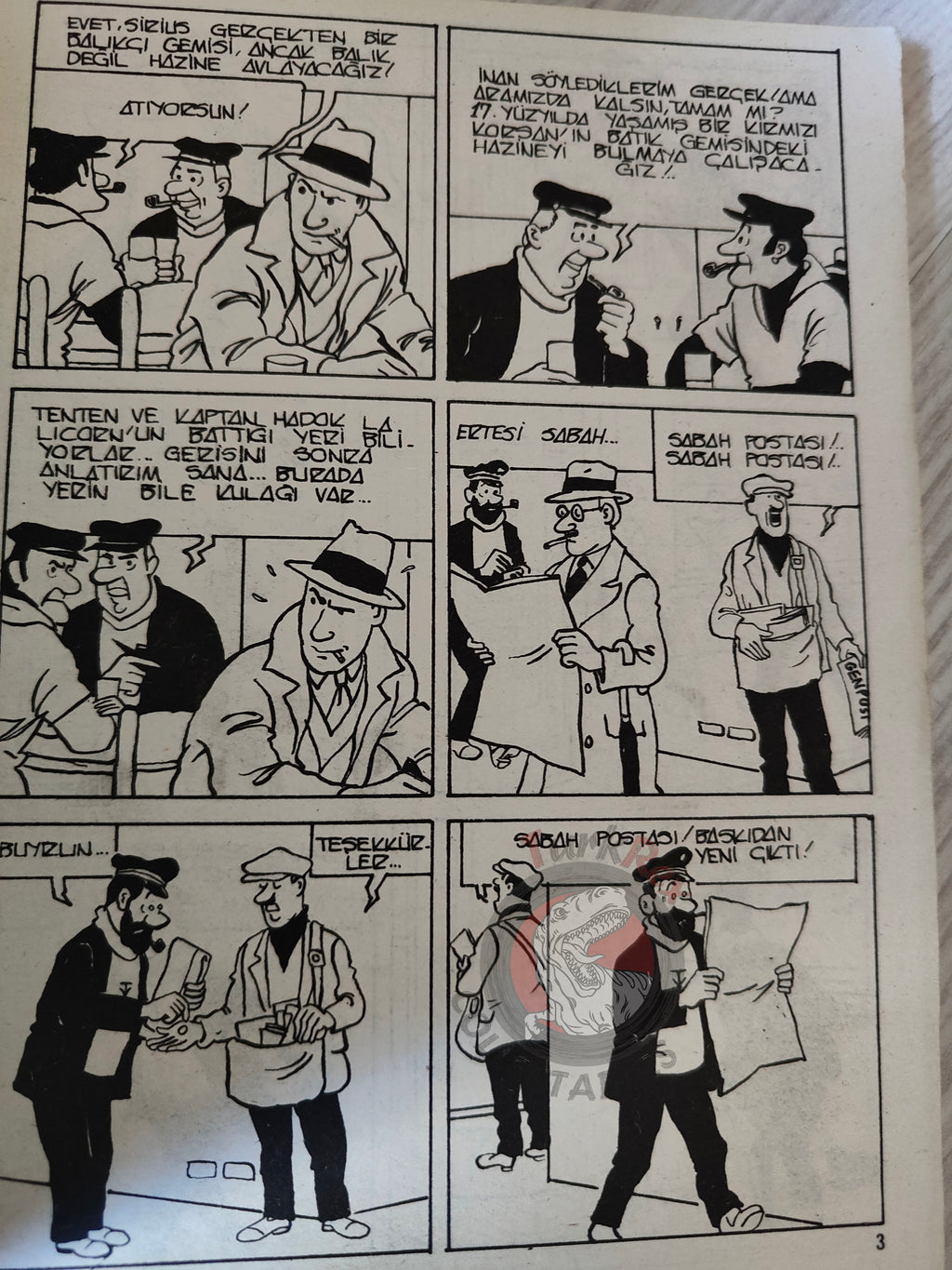 Tintin –  Red Rackham's Treasure mid 1980s Turkish Edition Comic Turkey 1