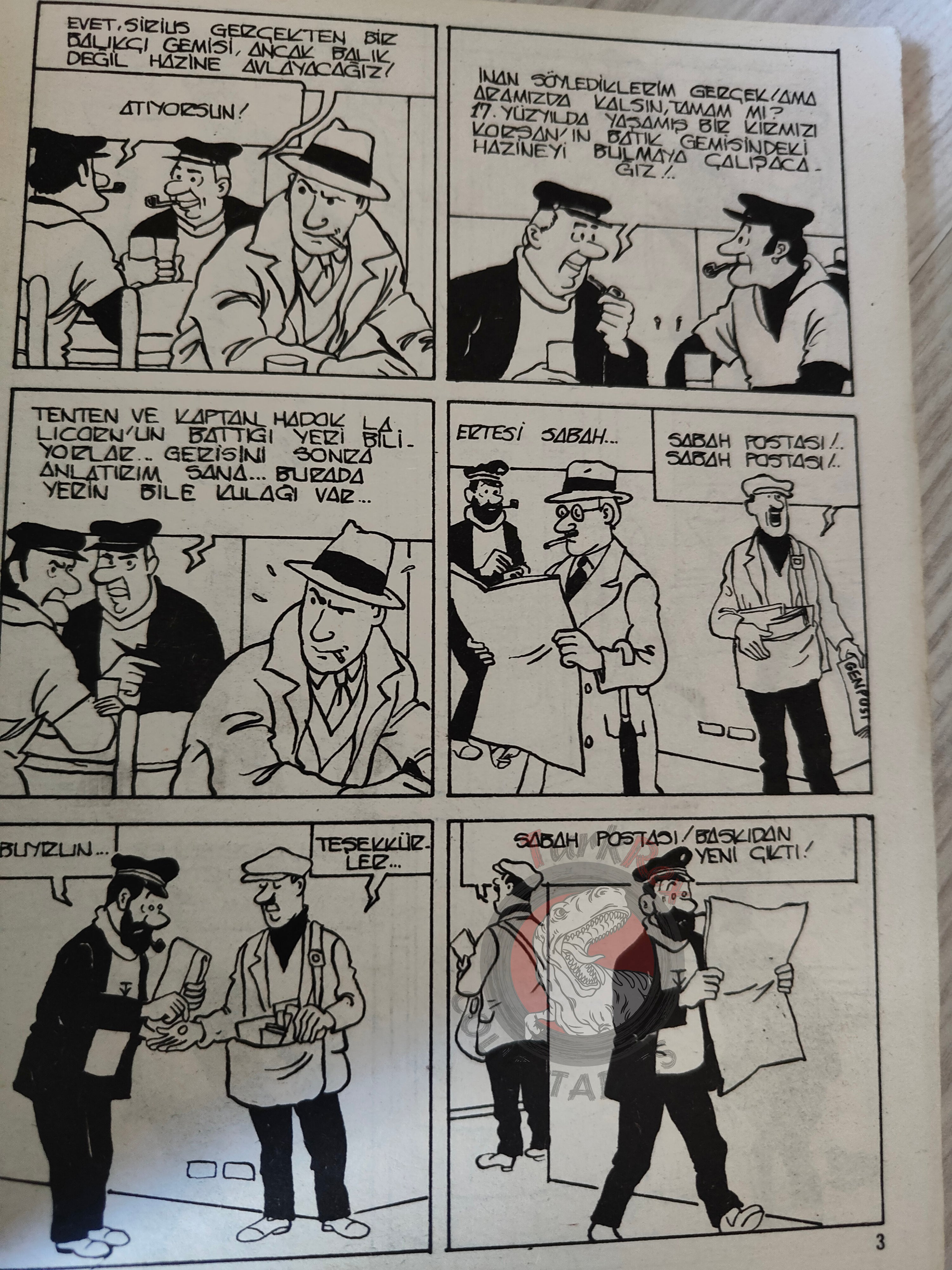 Tintin –  Red Rackham's Treasure mid 1980s Turkish Edition Comic Turkey 1