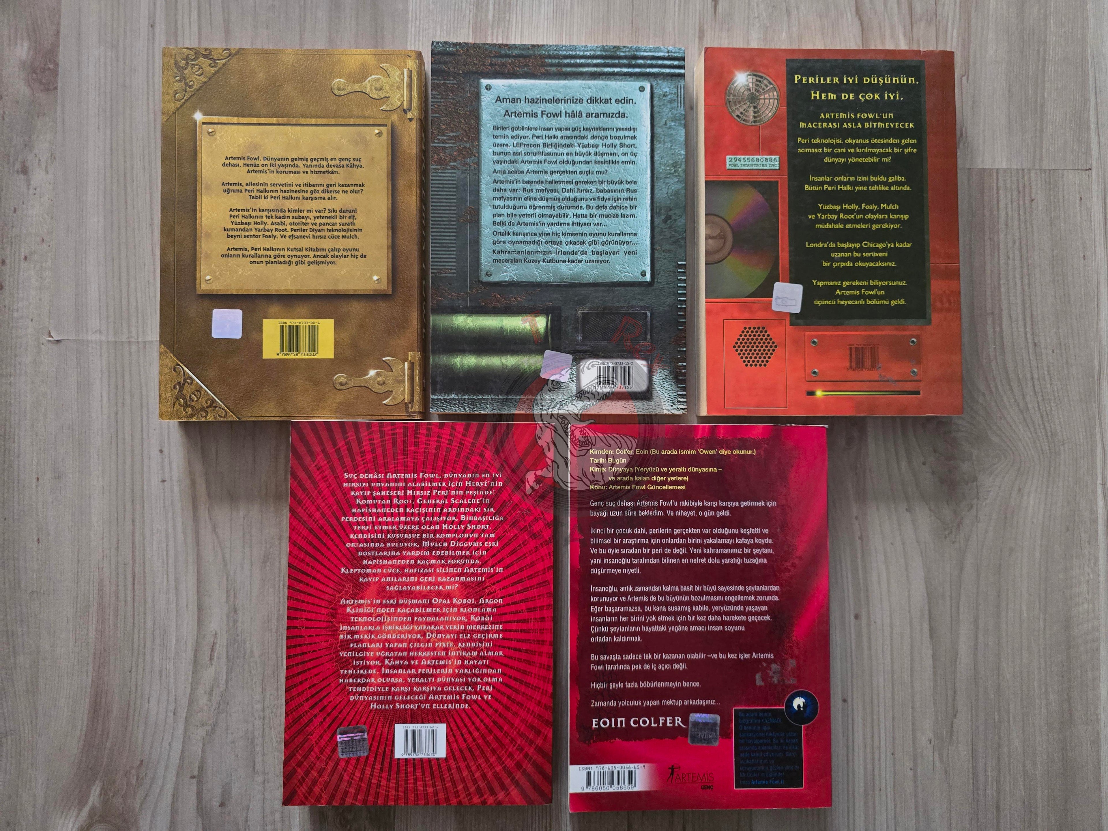 Eoin Colfer – Artemis Fowl Series 2003 Turkish Book Turkey Lot Of 5