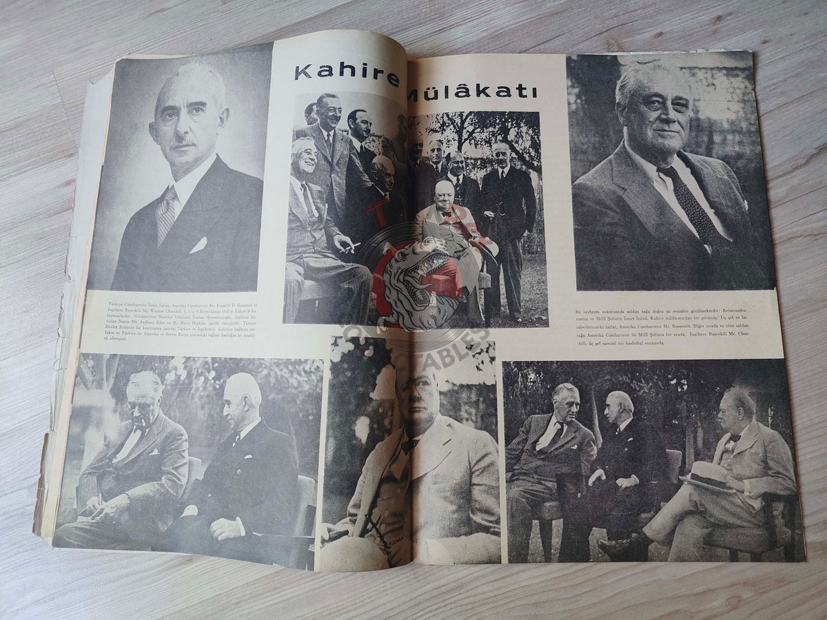 Radyo 1944 The Second Cairo Conference Turkish Magazine Turkey WW2 Radio Roosevelt Churchill Ismet Inönü