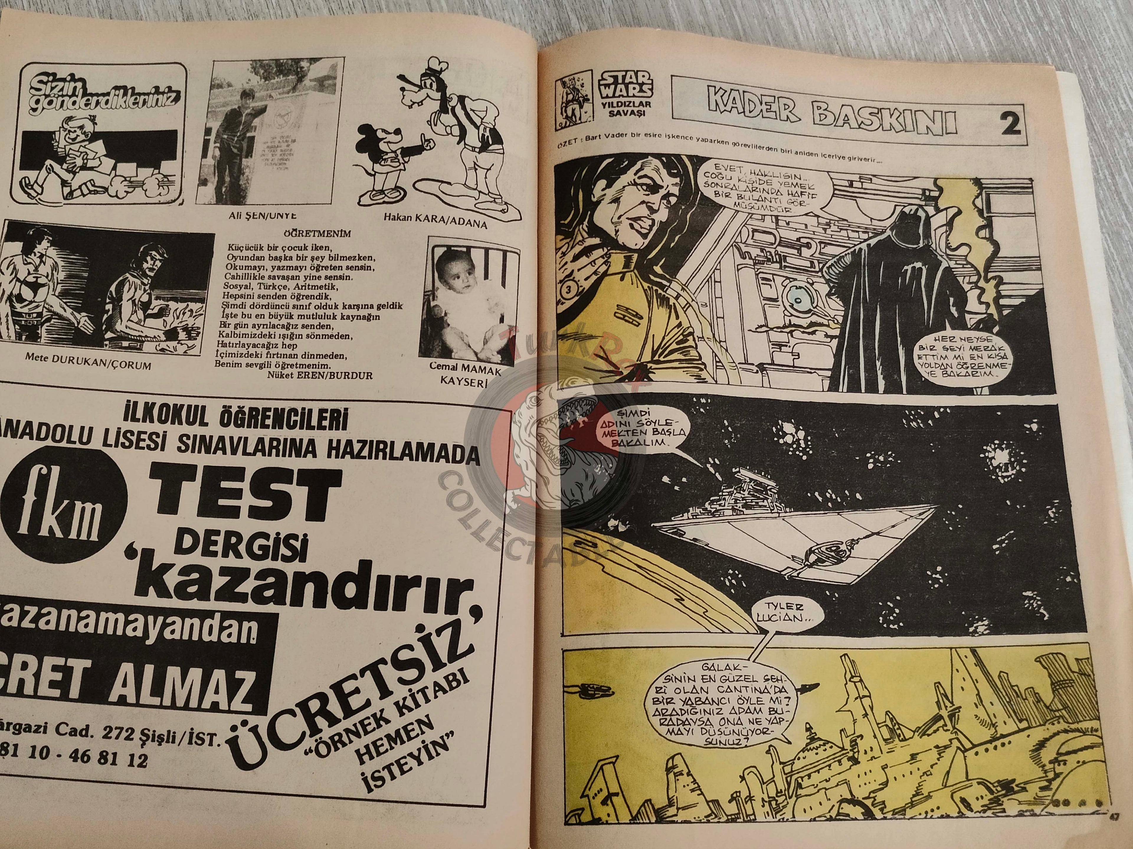 Tercüman Çocuk #43 1982 Turkish Comic Turkey Superman Star Wars #29 The Flintstones Tounga Cubitus