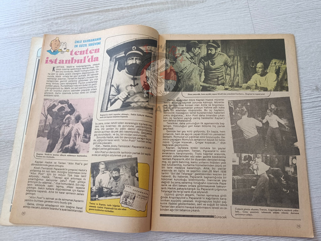 Tintin and the Mystery of the Golden Fleece 1983 Complete in Istanbul Turkish Edition Comic Turkey