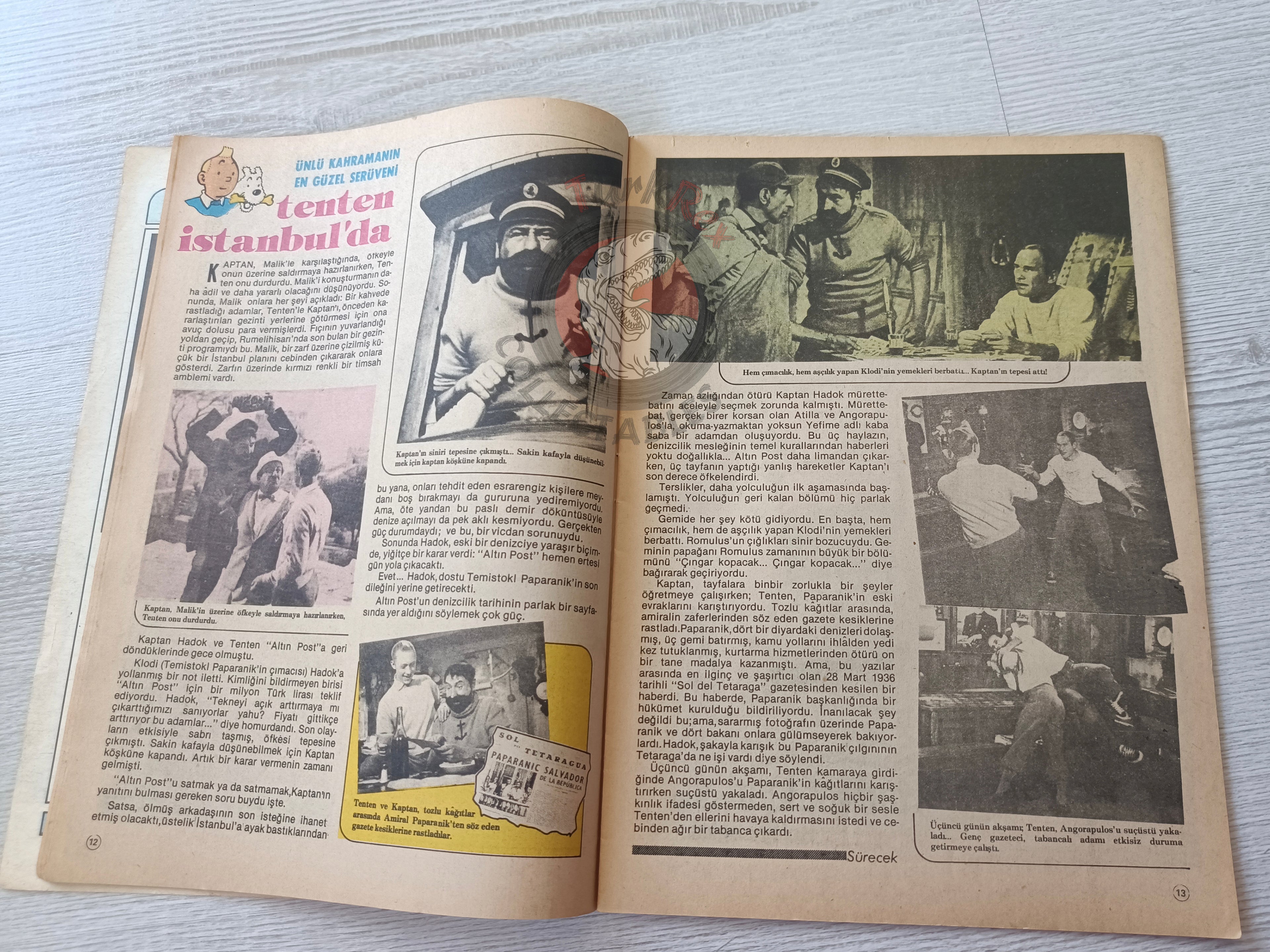 Tintin and the Mystery of the Golden Fleece 1983 Complete in Istanbul Turkish Edition Comic Turkey