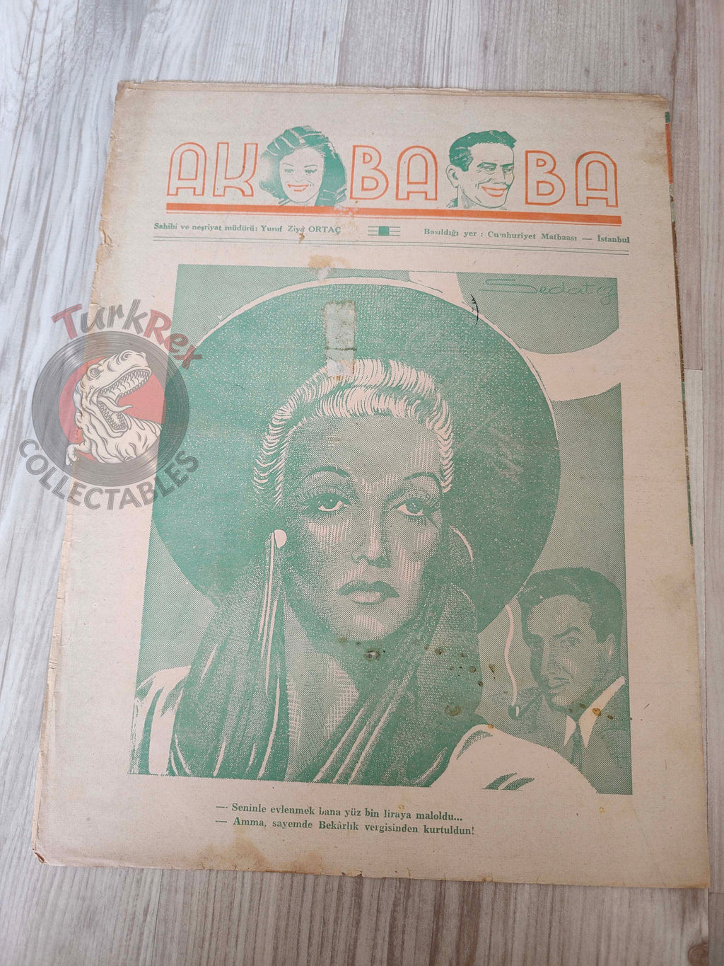 Akbaba 1944 Humor Magazine Turkish Turkey Germany WW2 era Soviet Russia Britain United States