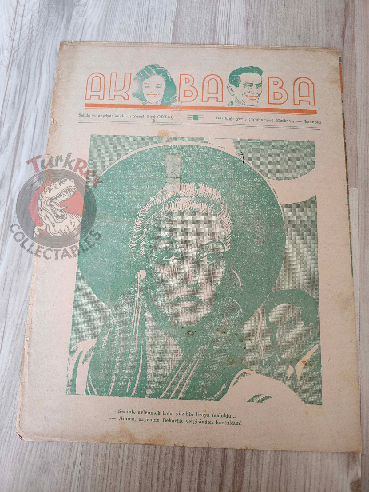 Akbaba 1944 Humor Magazine Turkish Turkey Germany WW2 era Soviet Russia Britain United States