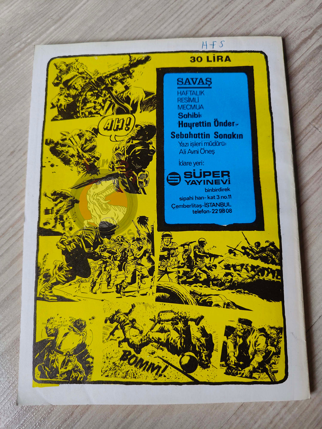 War Picture Library #8 1981 Turkish Comic Turkey WW2 stories