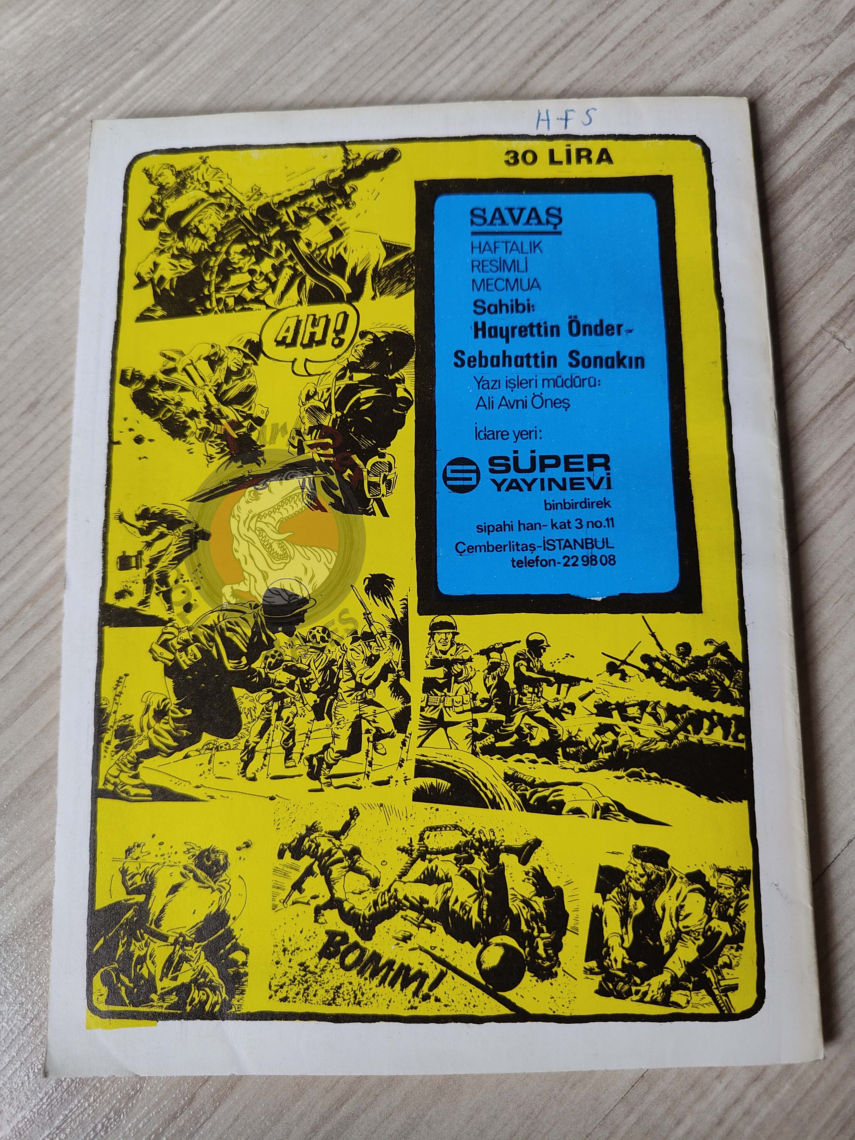 War Picture Library #8 1981 Turkish Comic Turkey WW2 stories