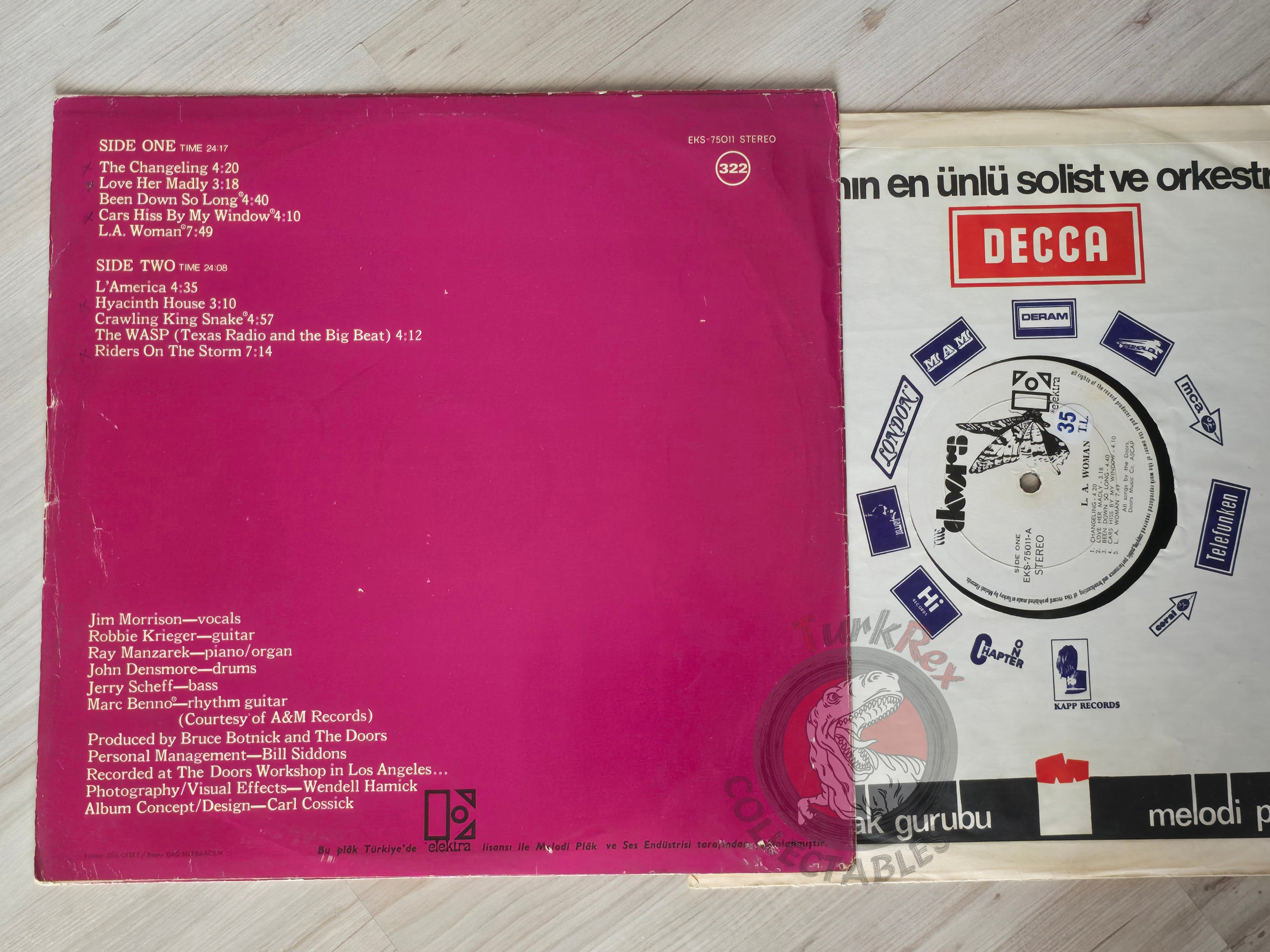 The Doors – L.A. Woman Turkish Pressing Vinyl Turkey Edition