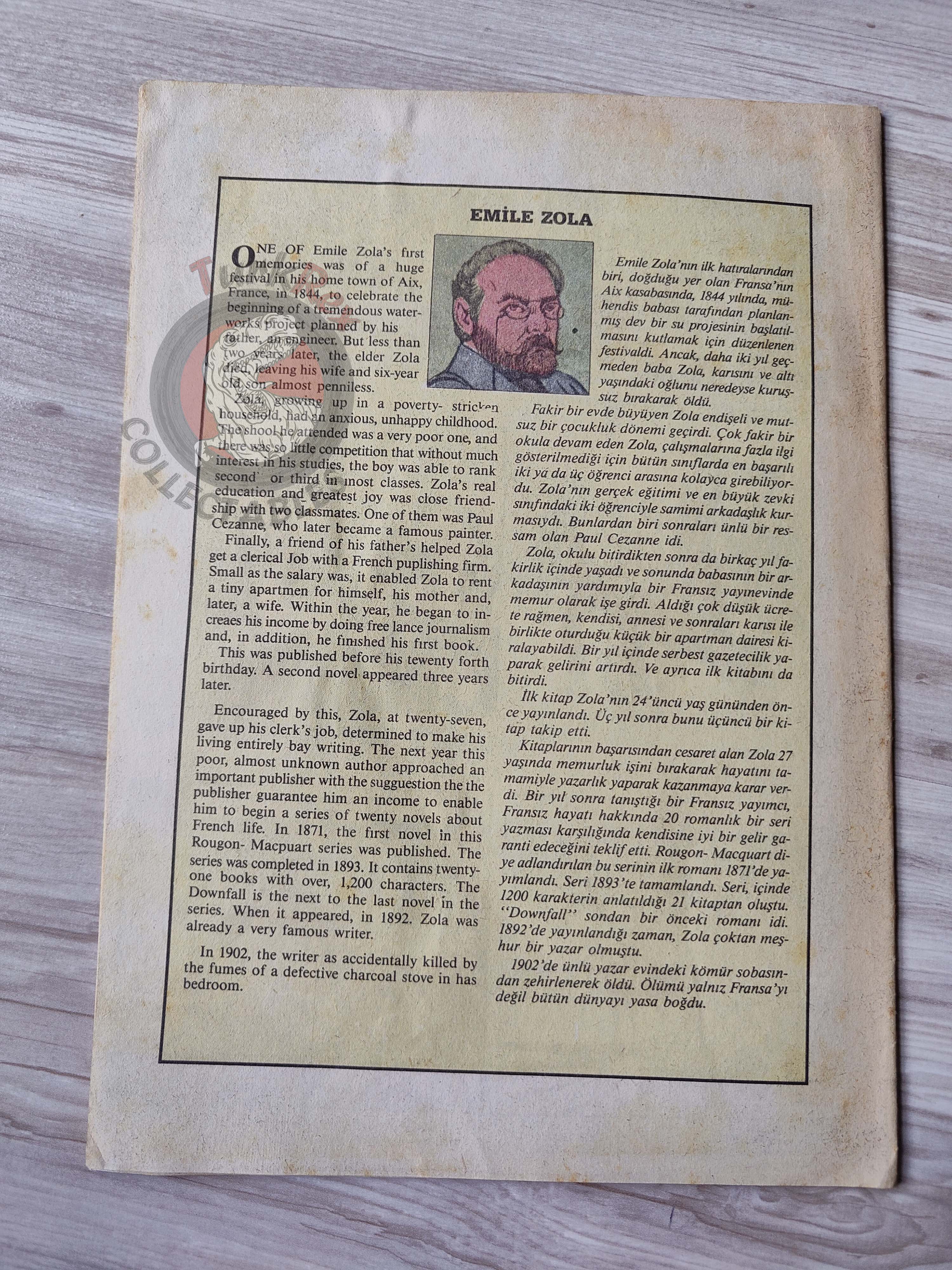 The Downfall  –  Emile Zola Turkish Comic Turkey Classics Illustrated