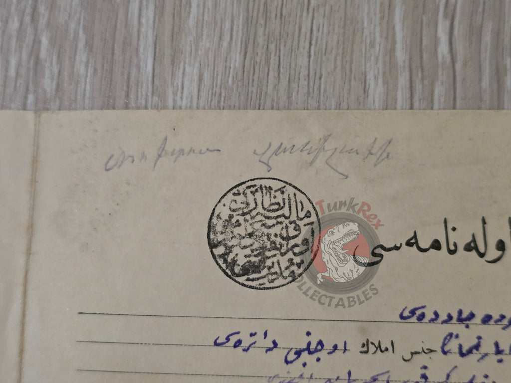 Ottoman Rental Contract of Home İstanbul 1920 Greek and Armenian Citizens Armenia