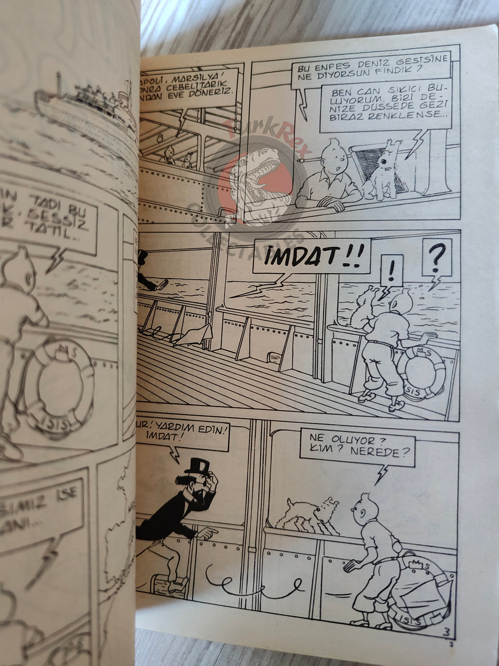 Tintin – Cigars of the Pharaoh mid 1980s Turkish Edition Comic Turkey 2