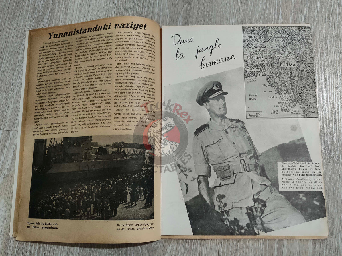 Realite 1944 British Propaganda Mag Turkish Turkey French Greece Yugoslavia WW2 era Marshal von Rundstedt
