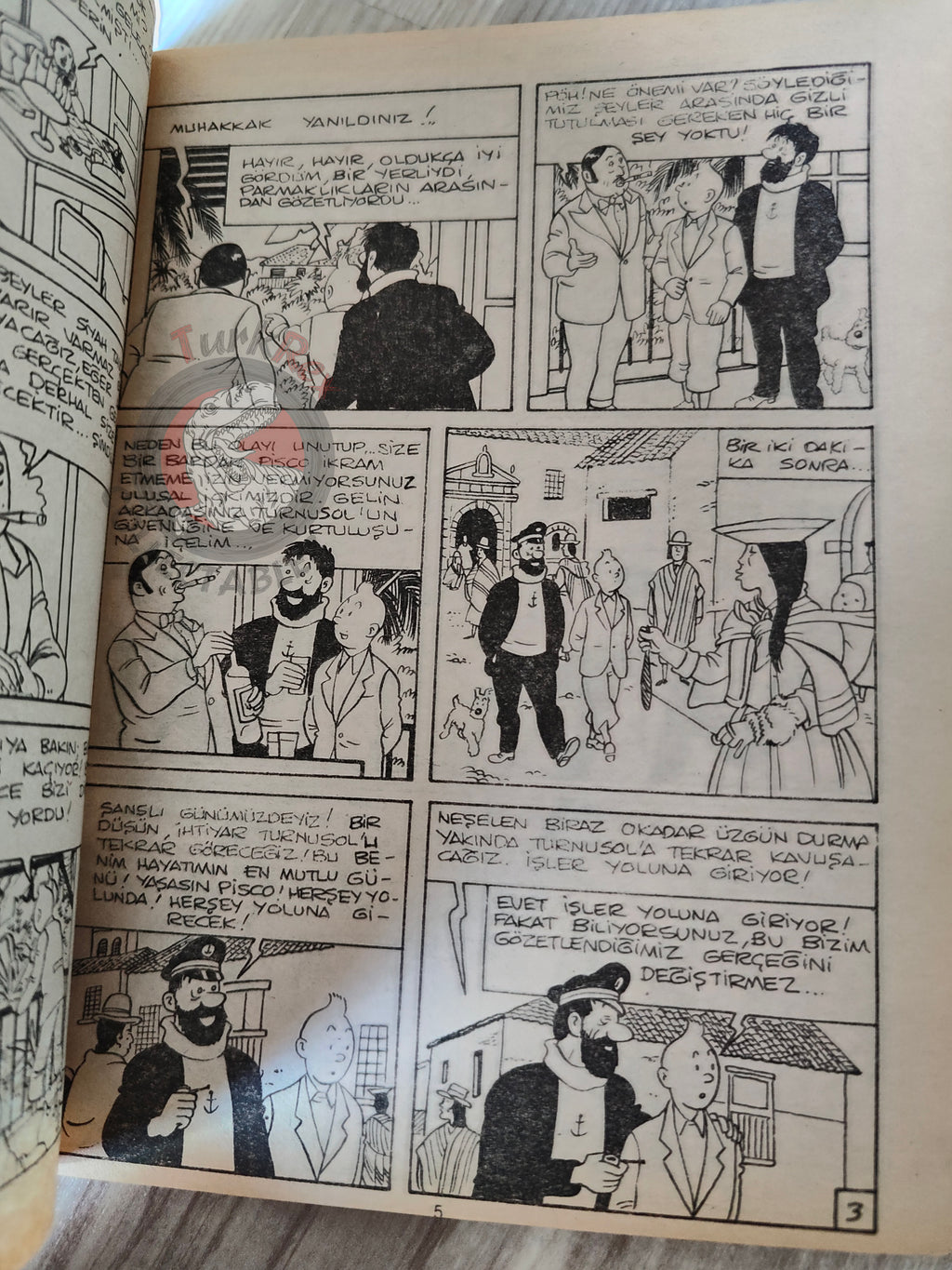Tintin – Prisoners of the Sun mid 1980s Turkish Edition Comic Turkey 2