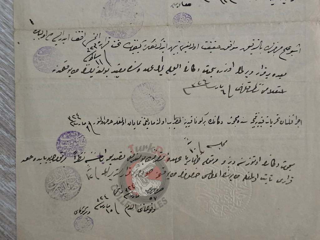 Ottoman 1908 Land Deed Shop in İzmir Title Rum Greek Citizen Greece