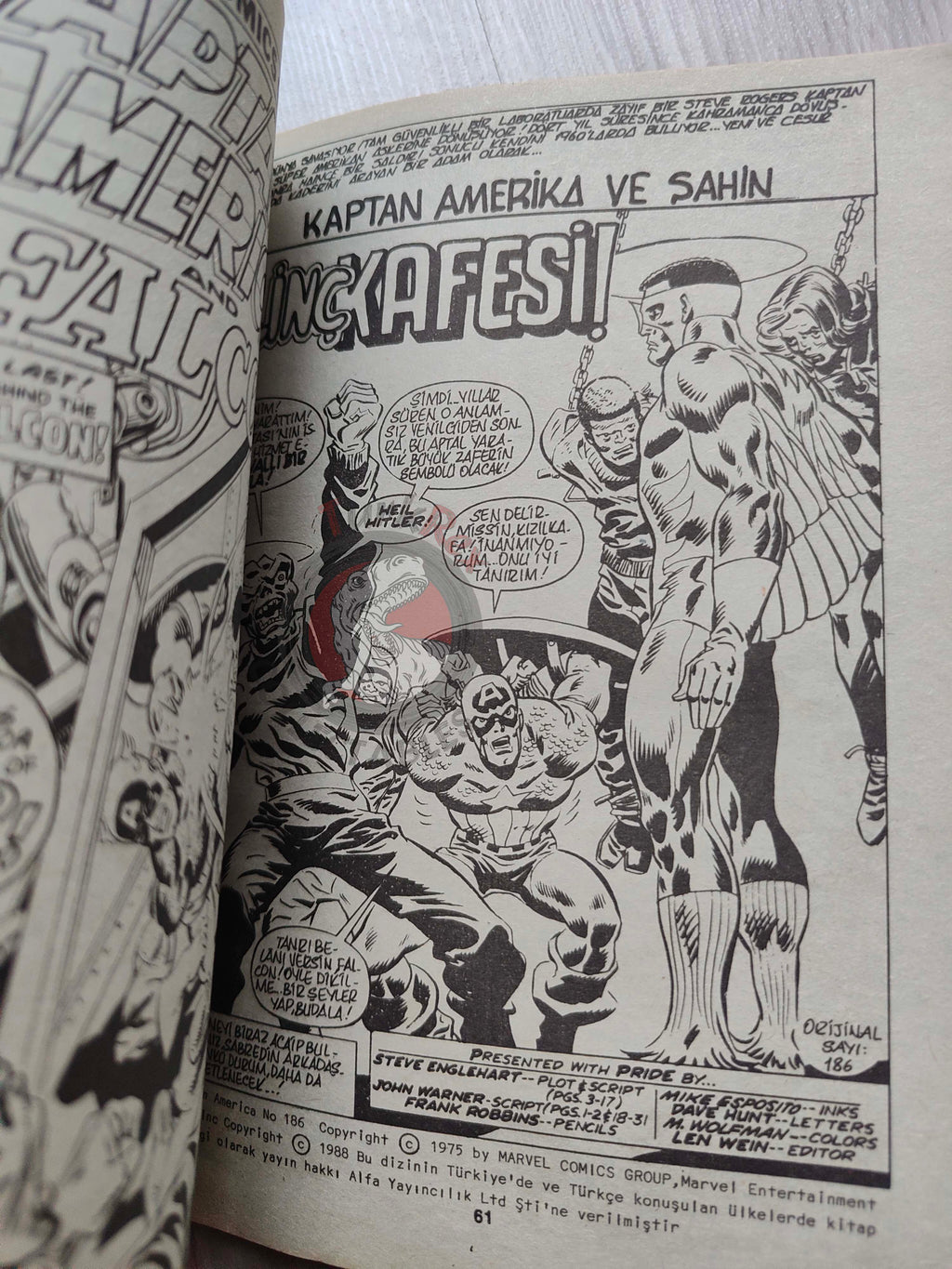 Captain America – Issue #8 1988 Turkish Comic Turkey #183 #184 #185 #186